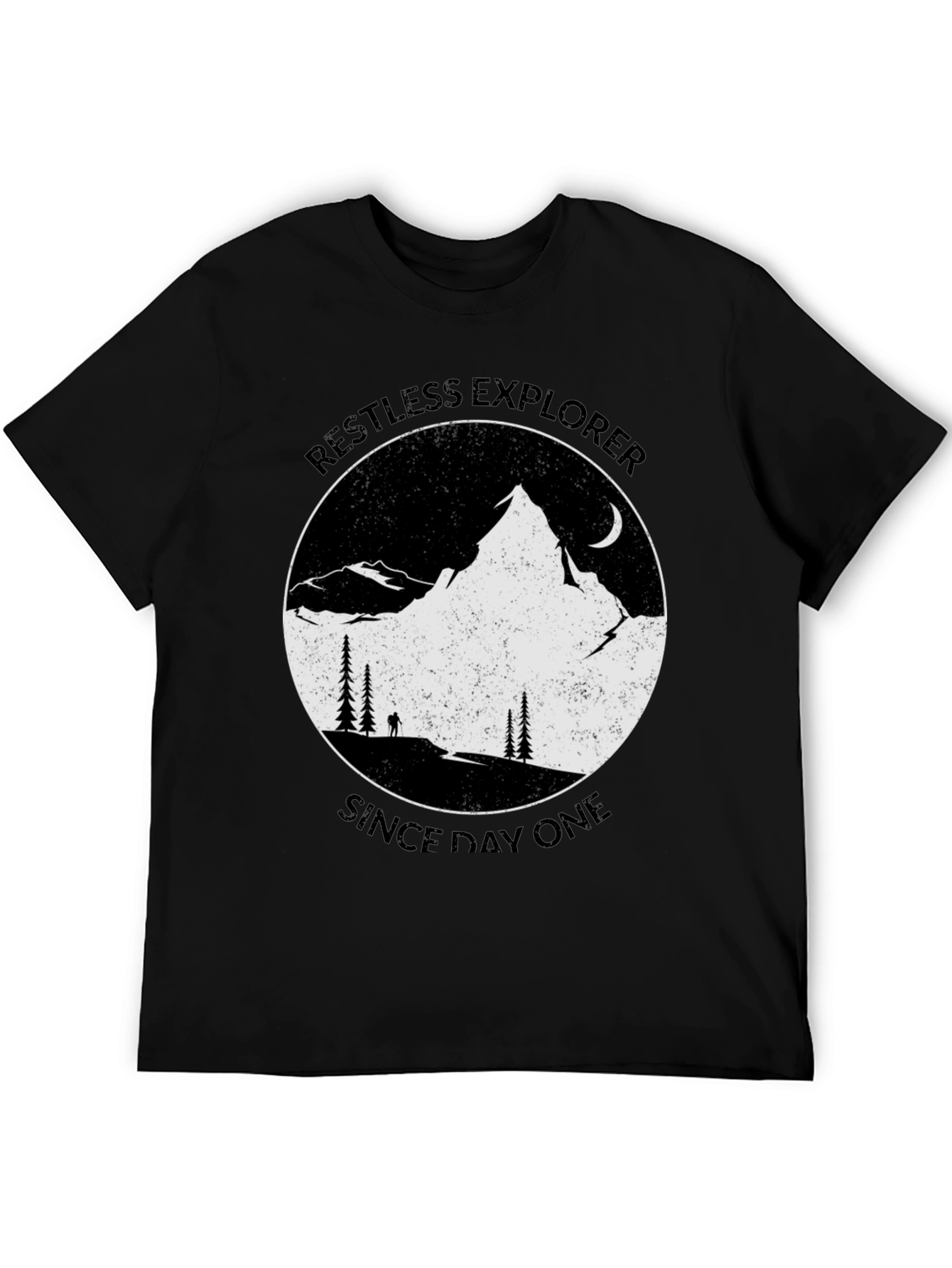 Black Restless Explorer Graphic Tee - Adventure Awaits! view 5