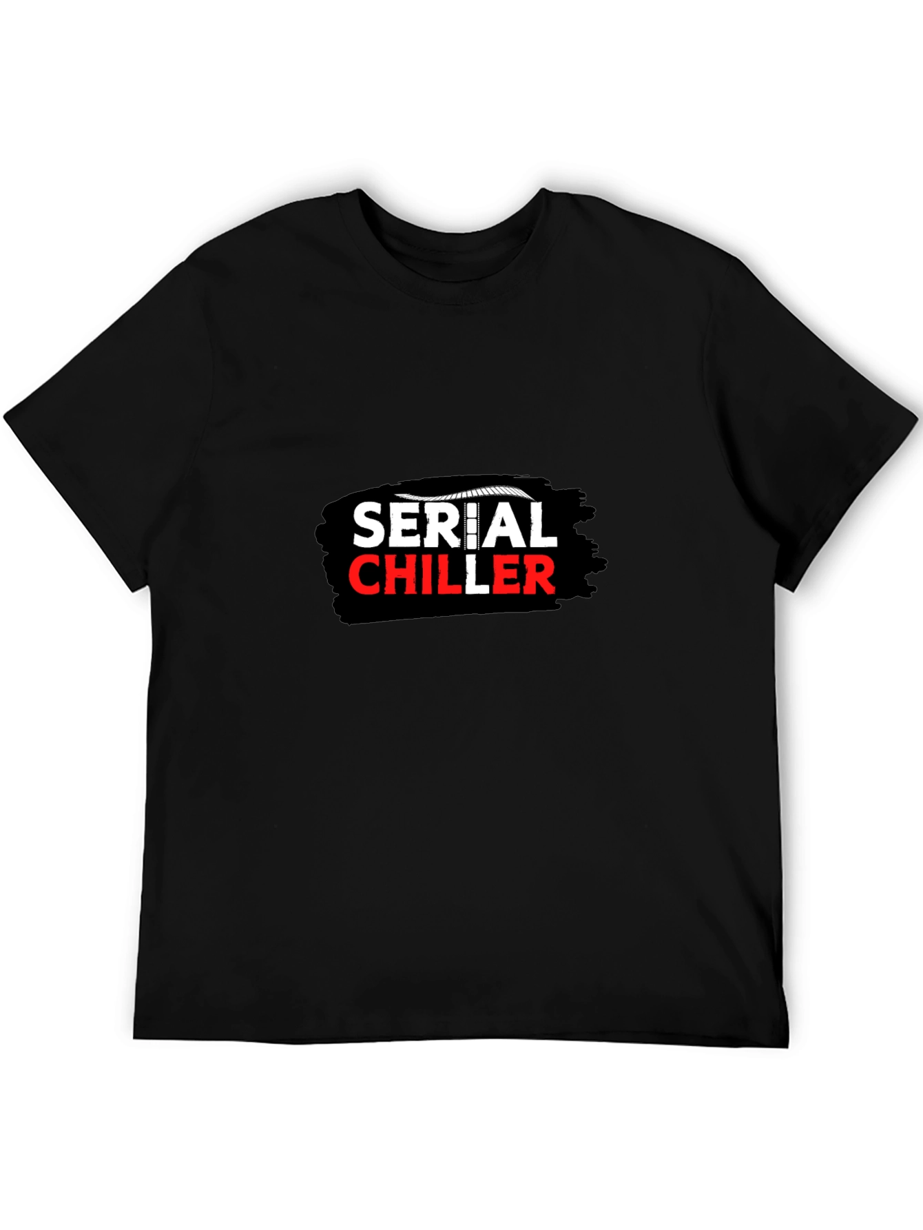 Black Serial Chiller Graphic Print Black T-Shirt view 5