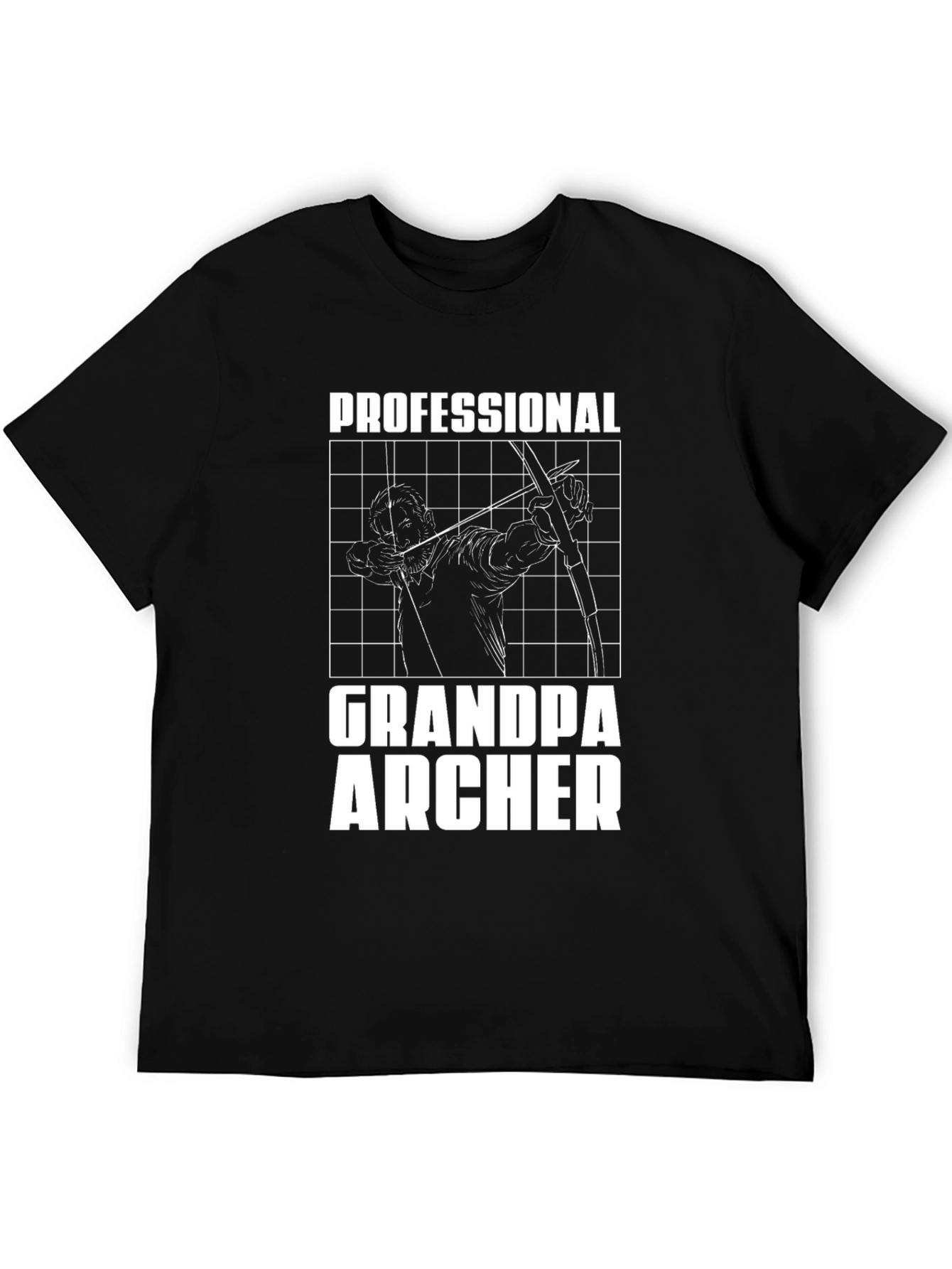 Black Grandpa Archer T-Shirt - Professional Archer Graphic Tee view 5