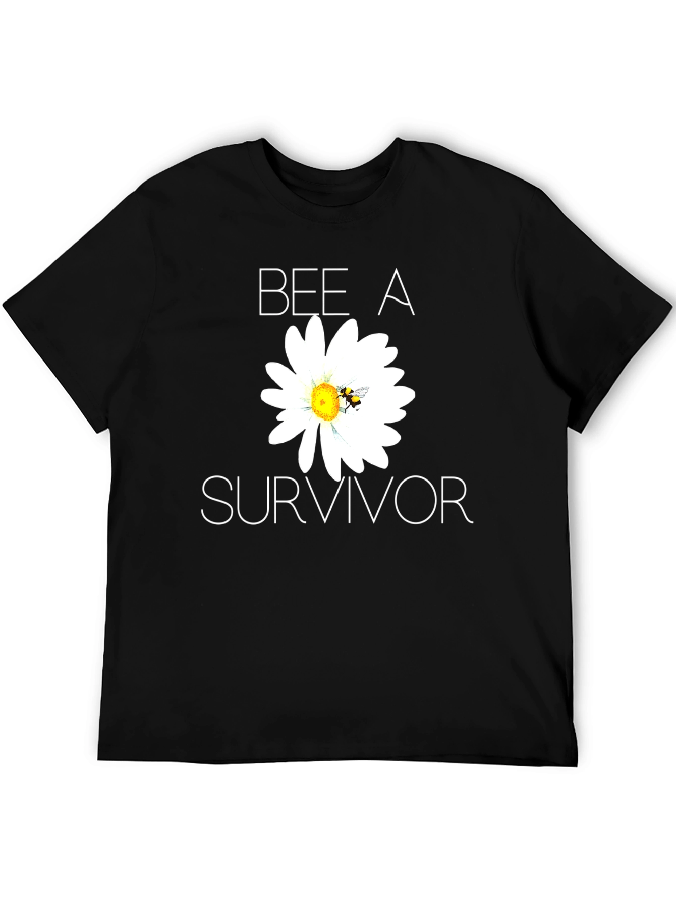 Black Bee A Survivor T-Shirt - Black Cotton Blend view 5