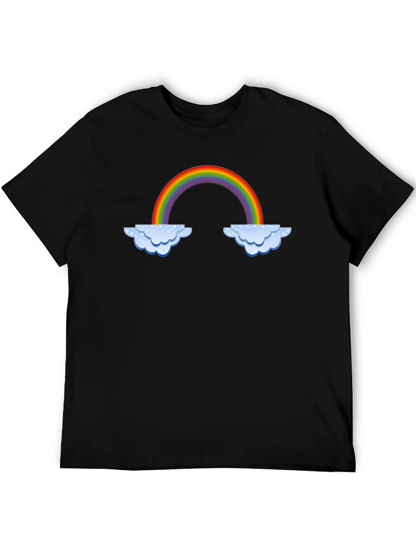 Black Rainbow Cloud Graphic T-Shirt - Black view 5