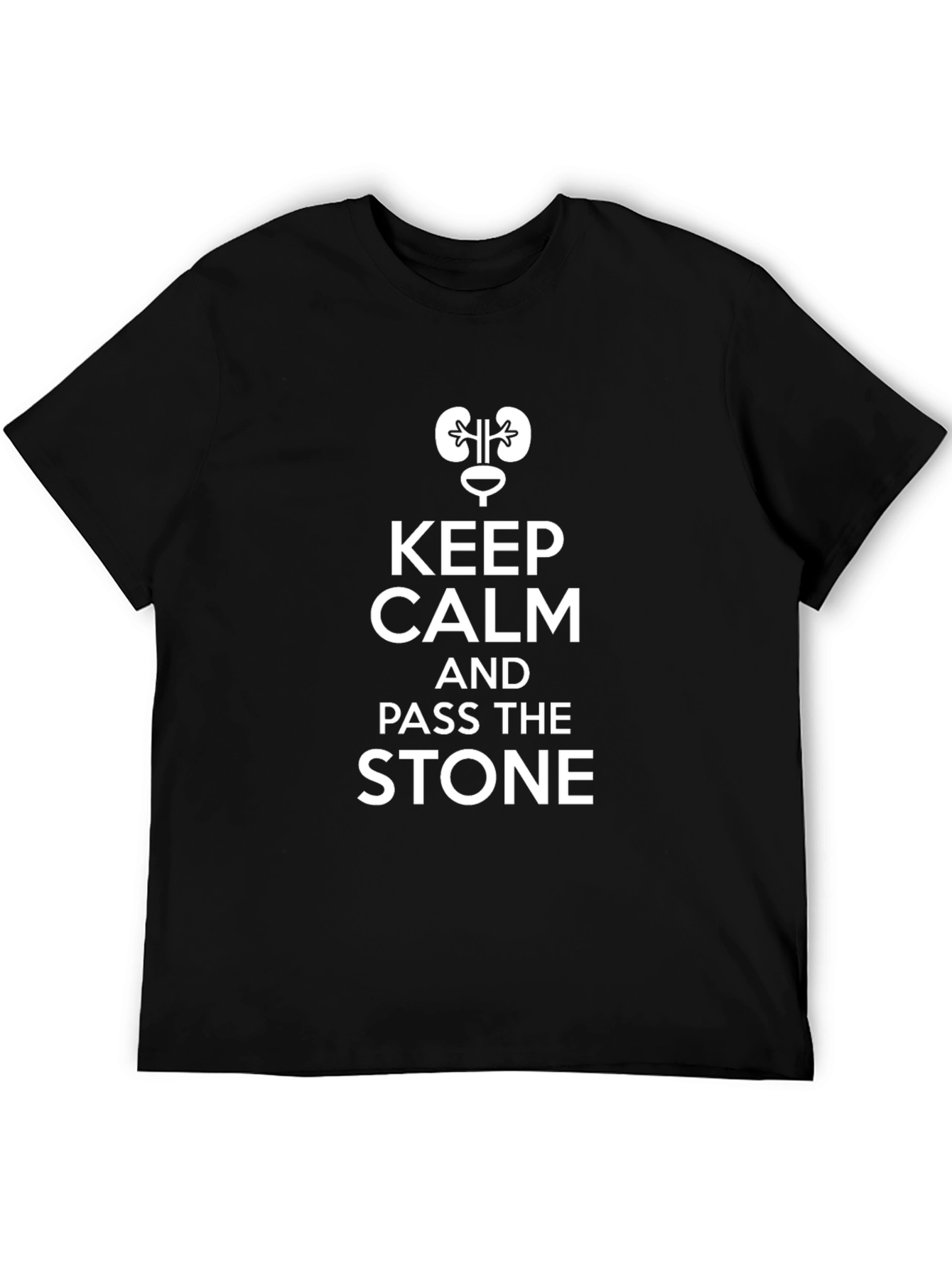 Black Keep Calm and Pass the Stone Graphic Tee view 5