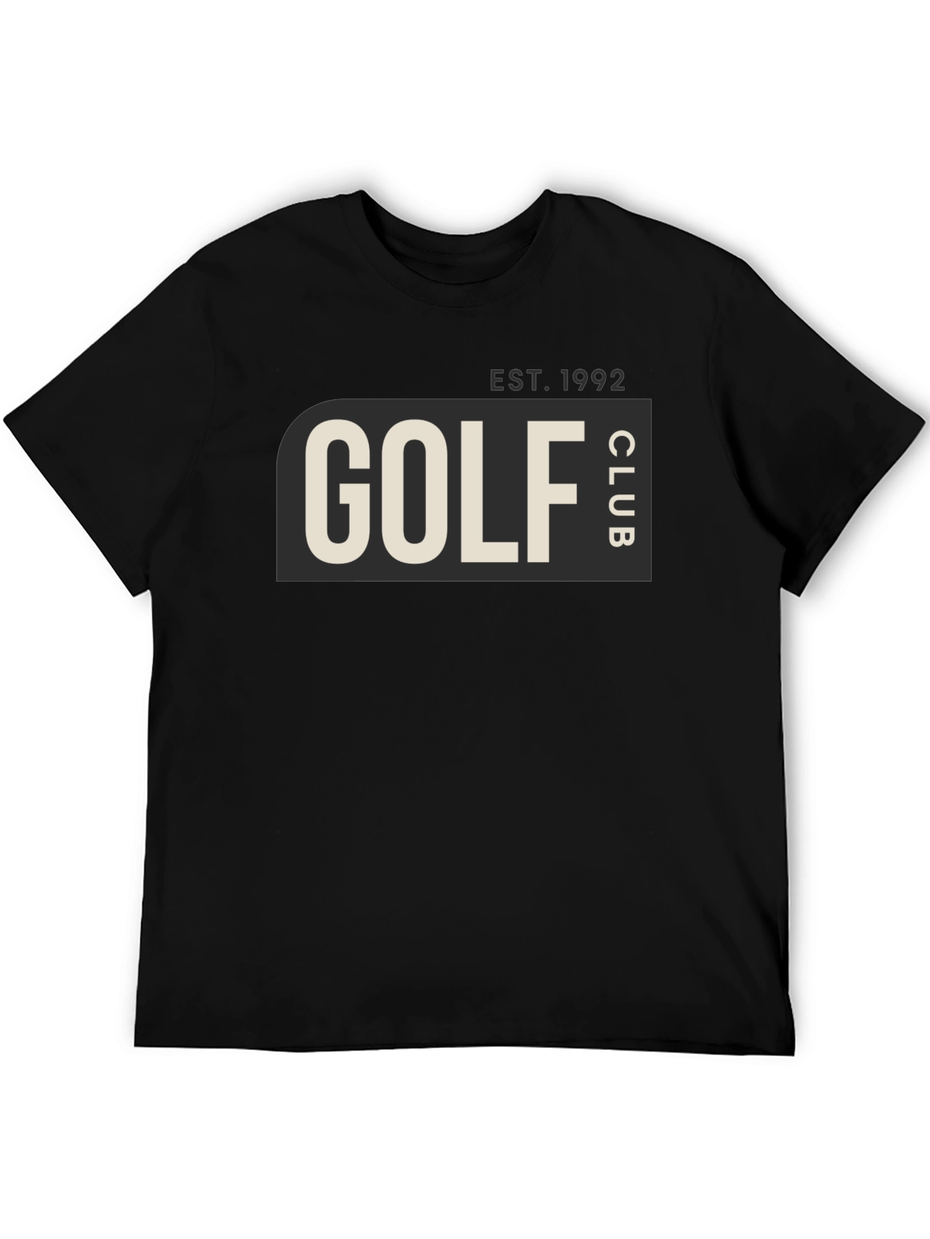 Black Golf Club EST. 1992 Tee - Stylish Black Cotton T-Shirt view 5