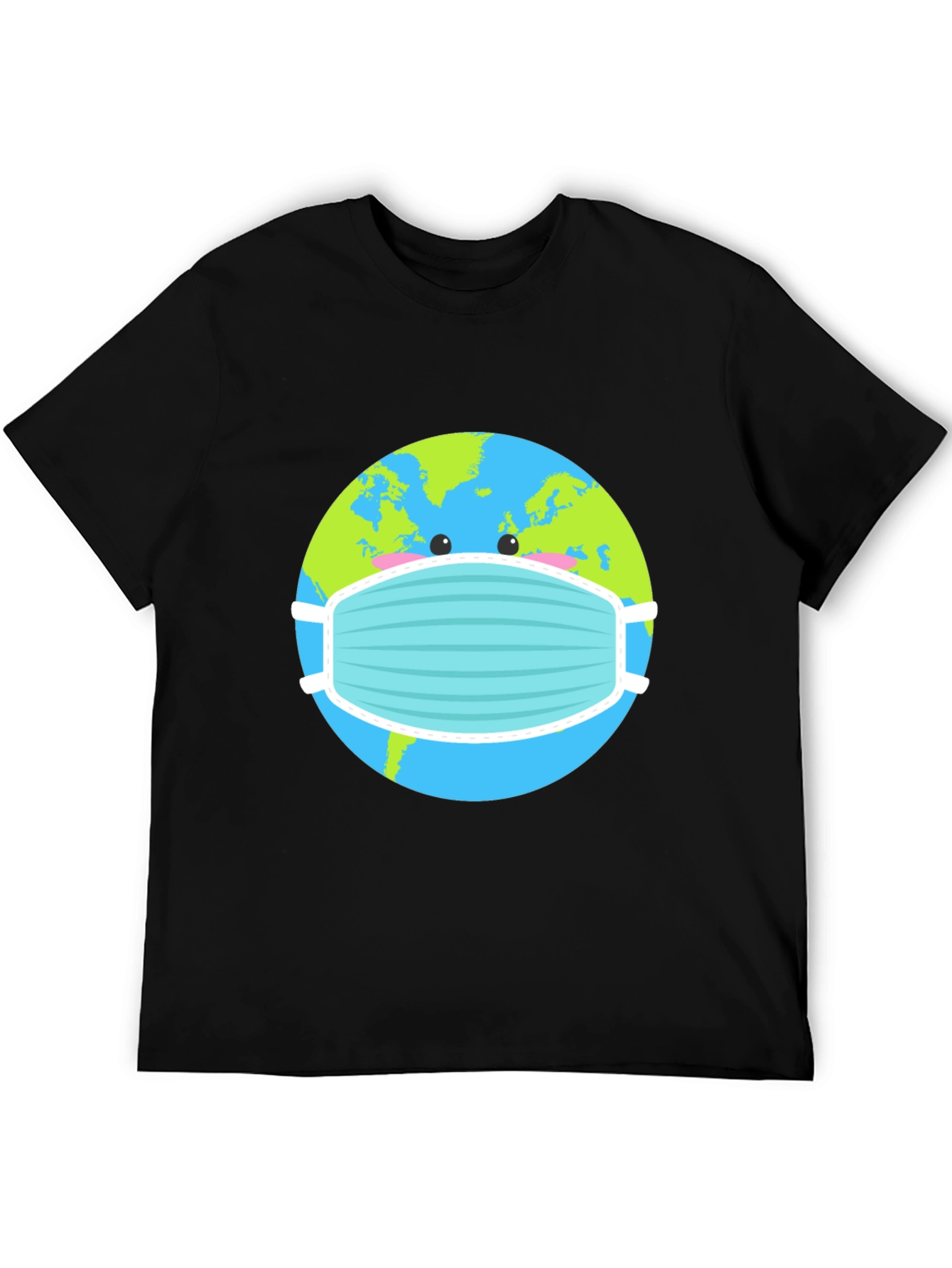 Earth with Mask Graphic Tee - Protect the Planet! - 5