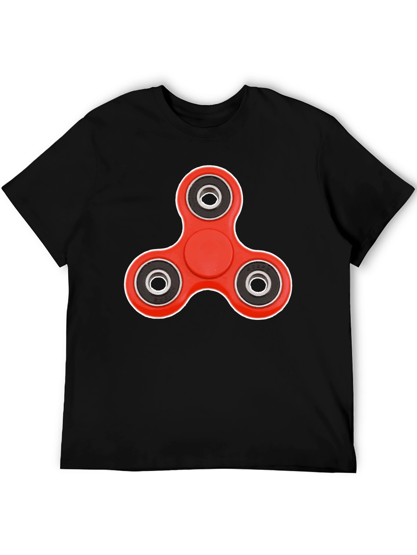 Black Fidget Spinner Graphic Tee - Trendy Casual Wear view 5