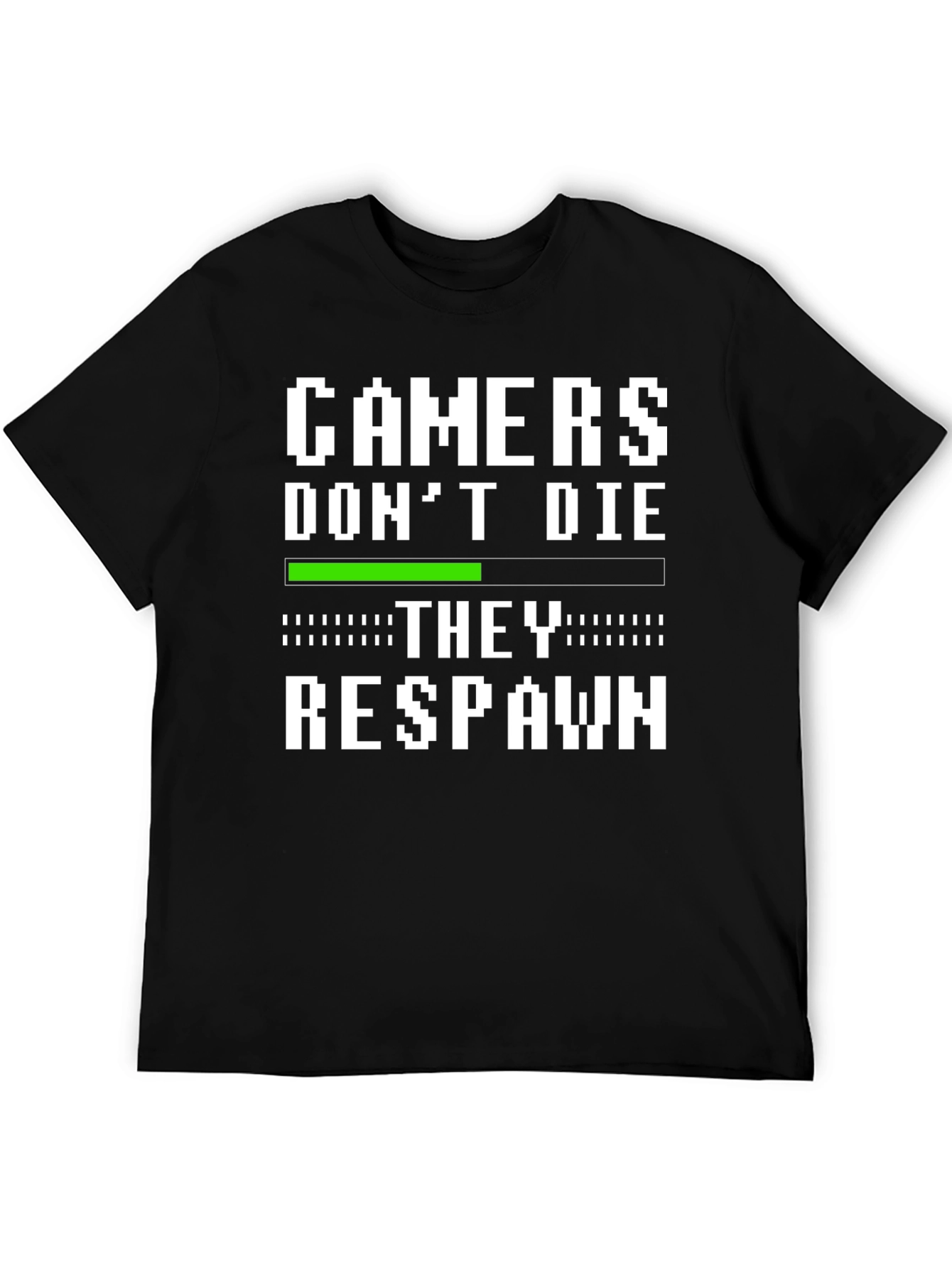 Black Gamers Don't Die T-Shirt - They Respawn! view 5