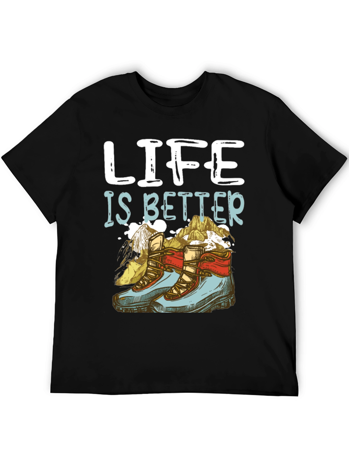 Black Life Is Better Hiking T-Shirt view 5