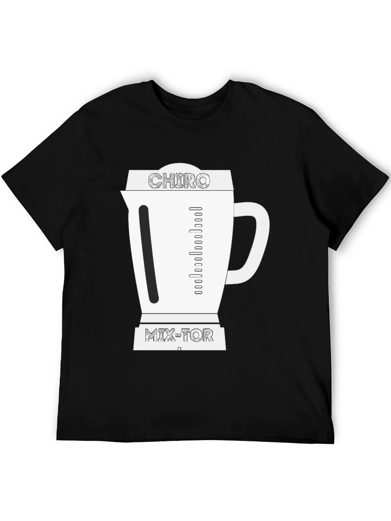 Black Chiro Mix-Tor Graphic T-Shirt - Novelty Chiropractic Tee view 5