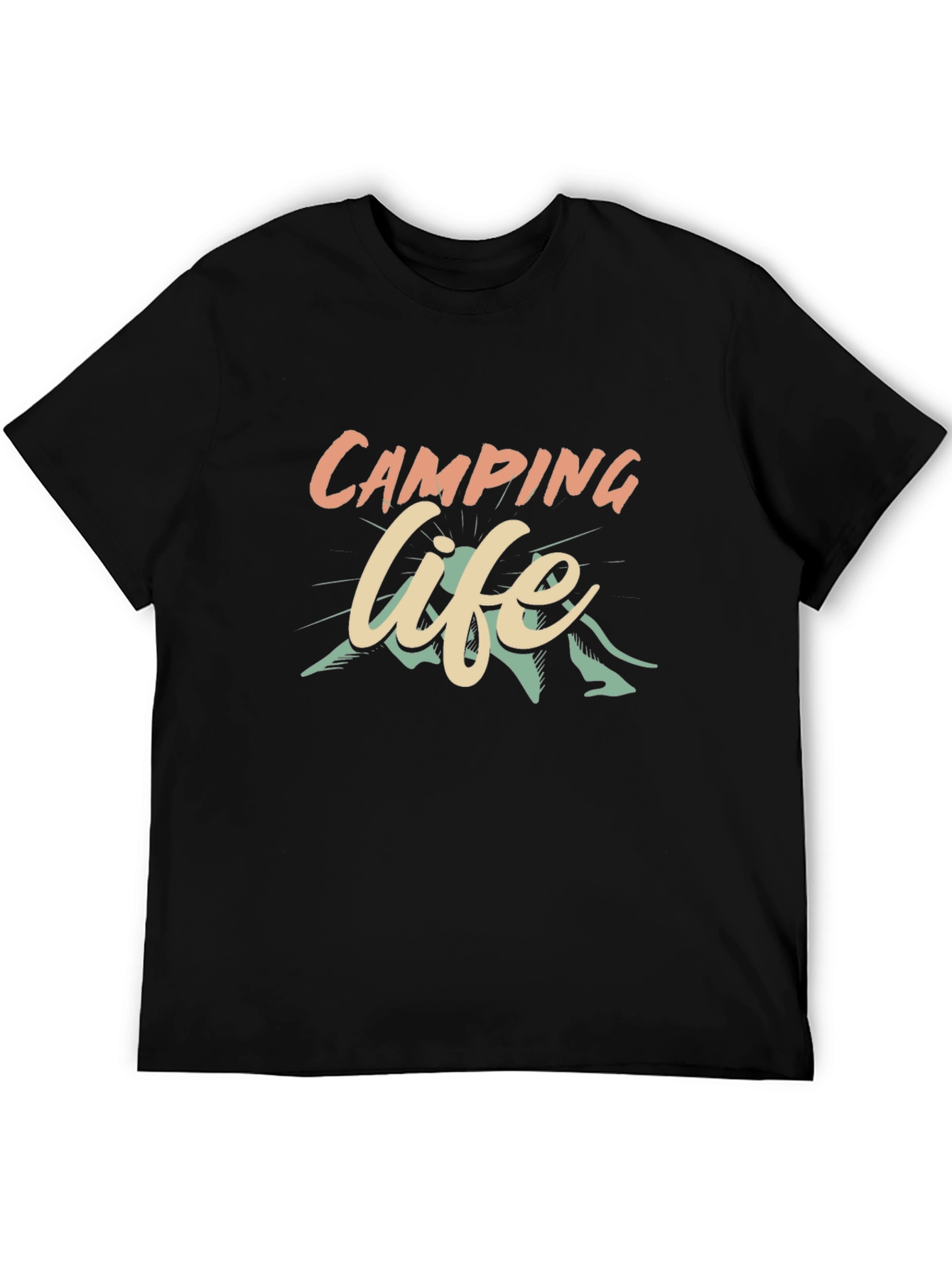 Black Camping Life Graphic Tee view 5