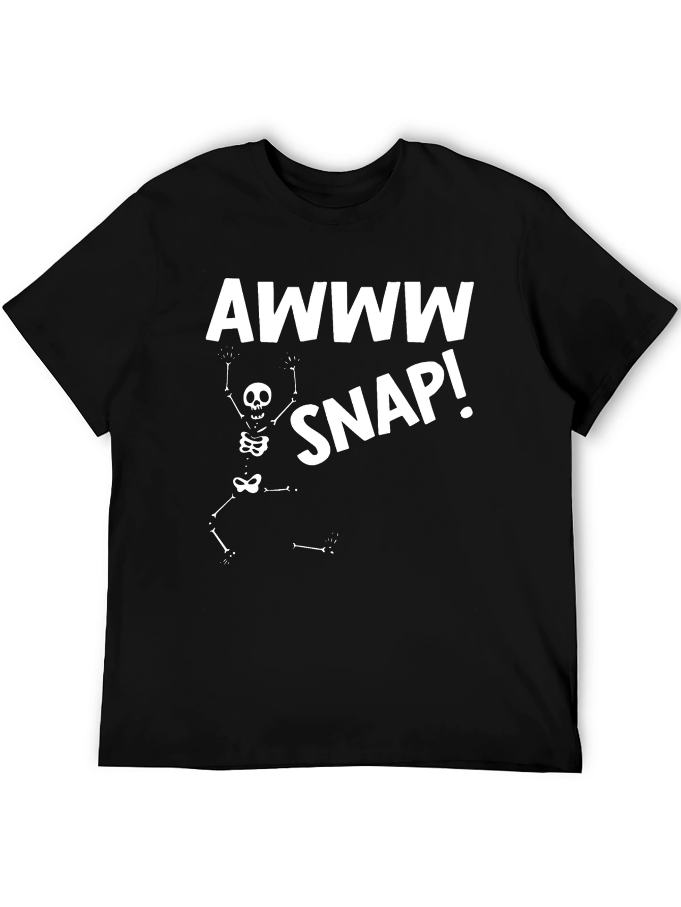 Black Awww Snap! Skeleton Graphic Tee view 5