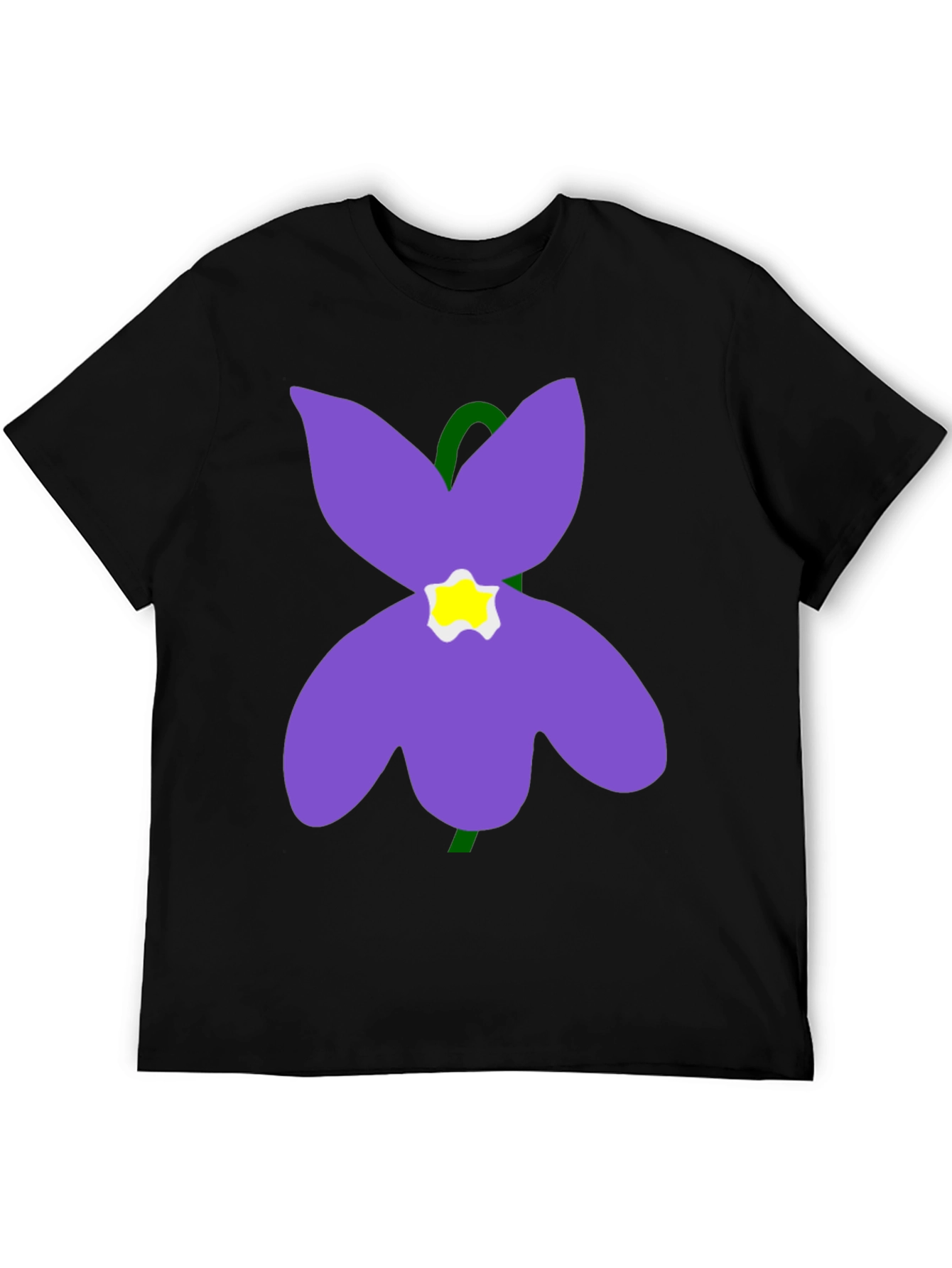 Black Flower Graphic T-Shirt - Soft Cotton Casual Wear view 5