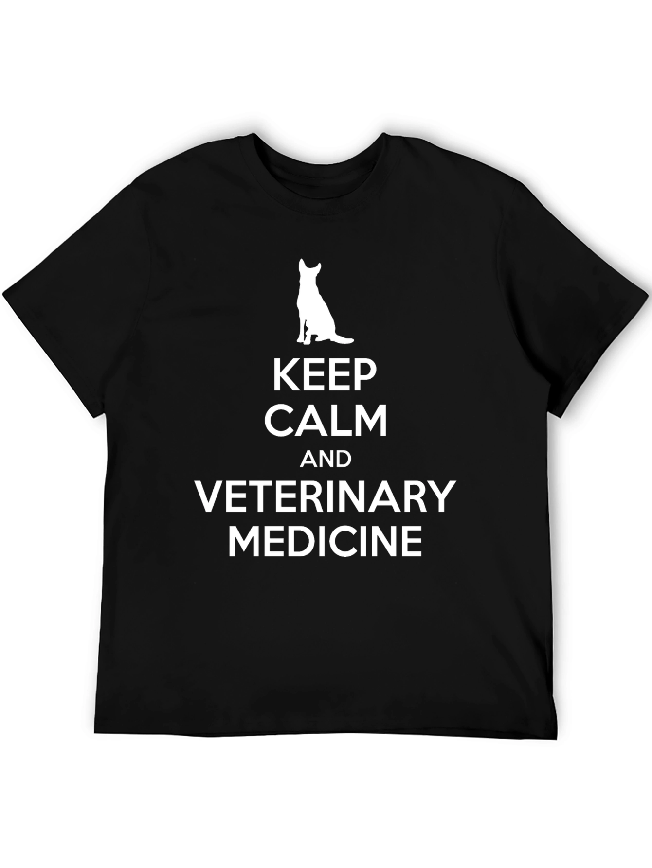 Black Keep Calm Veterinary Medicine T-Shirt view 5