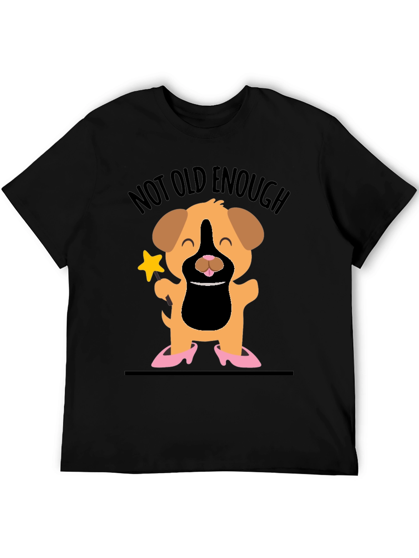 Black Not Old Enough Graphic Tee view 5