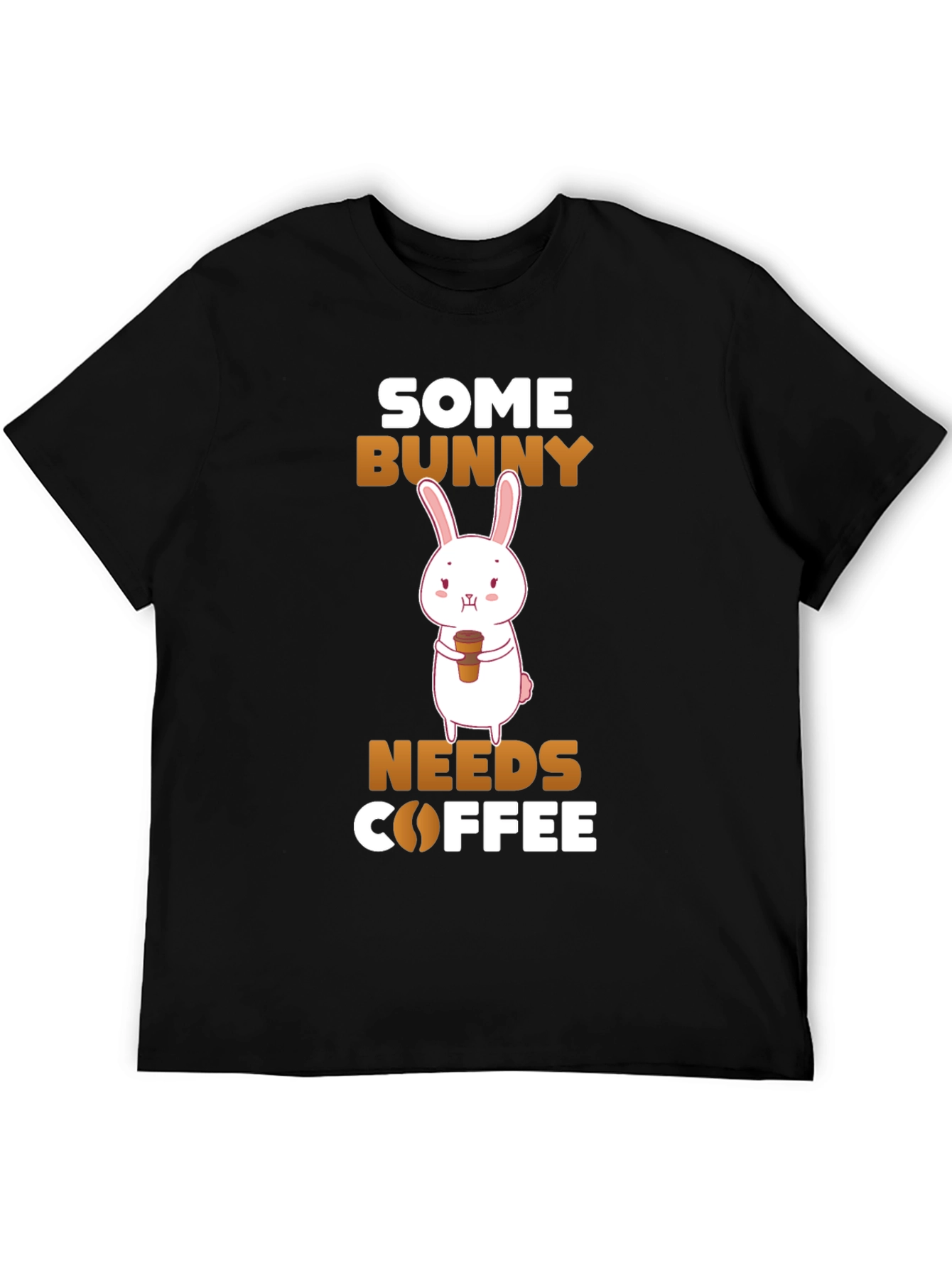 Black Some Bunny Needs Coffee T-Shirt view 5
