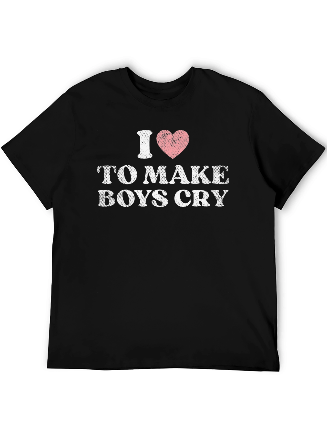 Black I Heart to Make Boys Cry Graphic T-Shirt view 5
