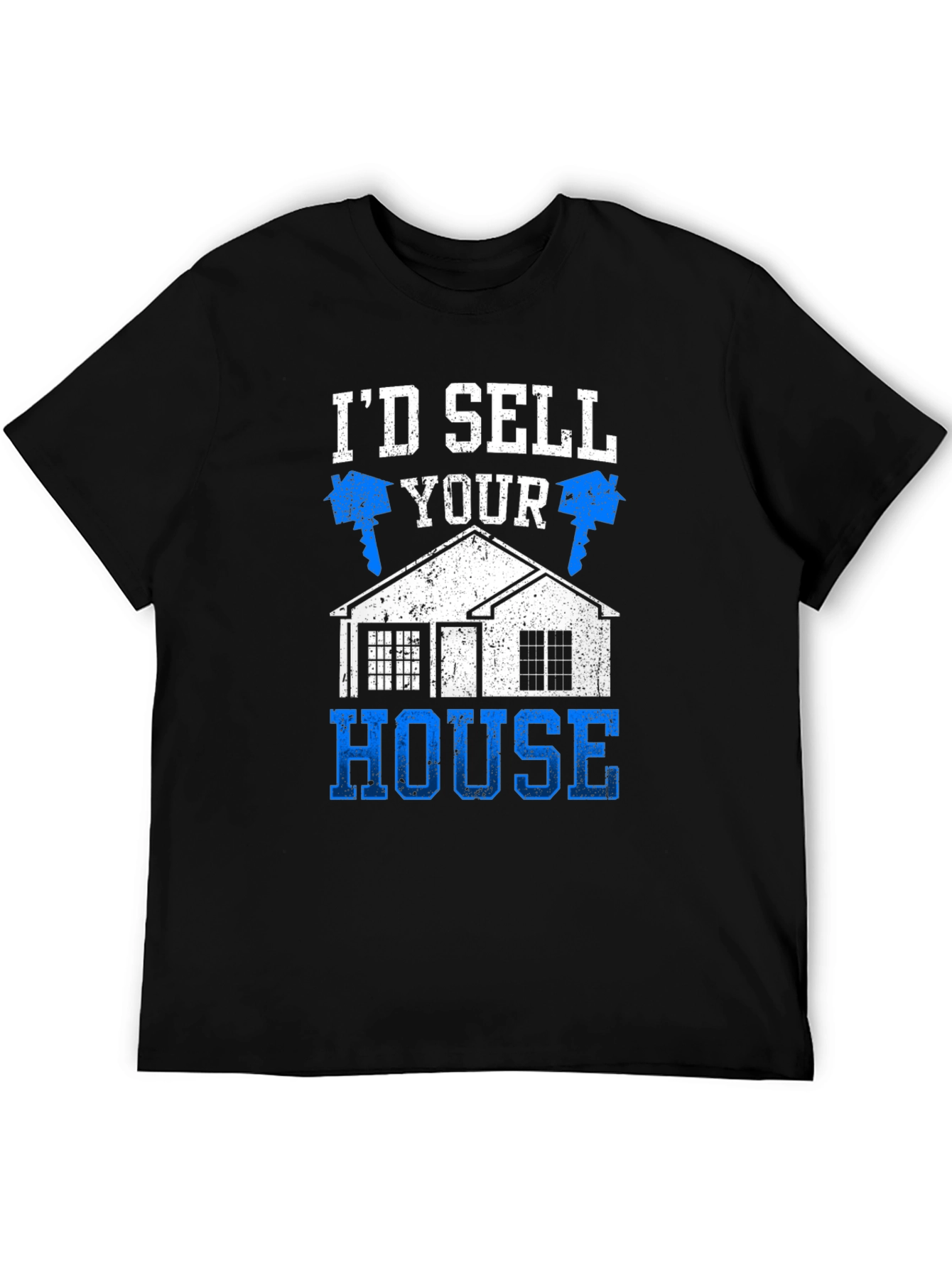 Black Realtor Humor T-Shirt - I'd Sell Your House view 5