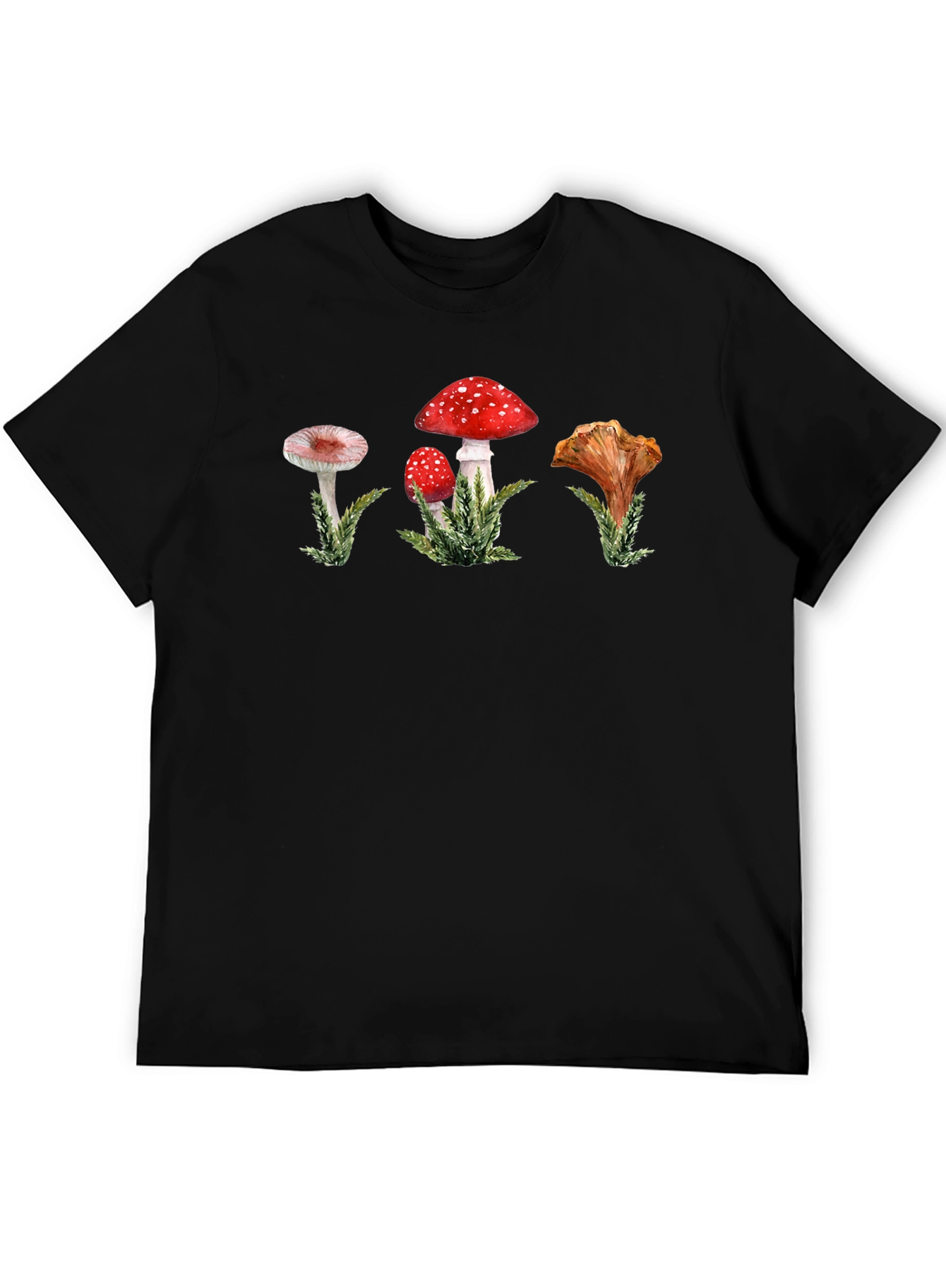 Black Mushroom Graphic T-Shirt view 5
