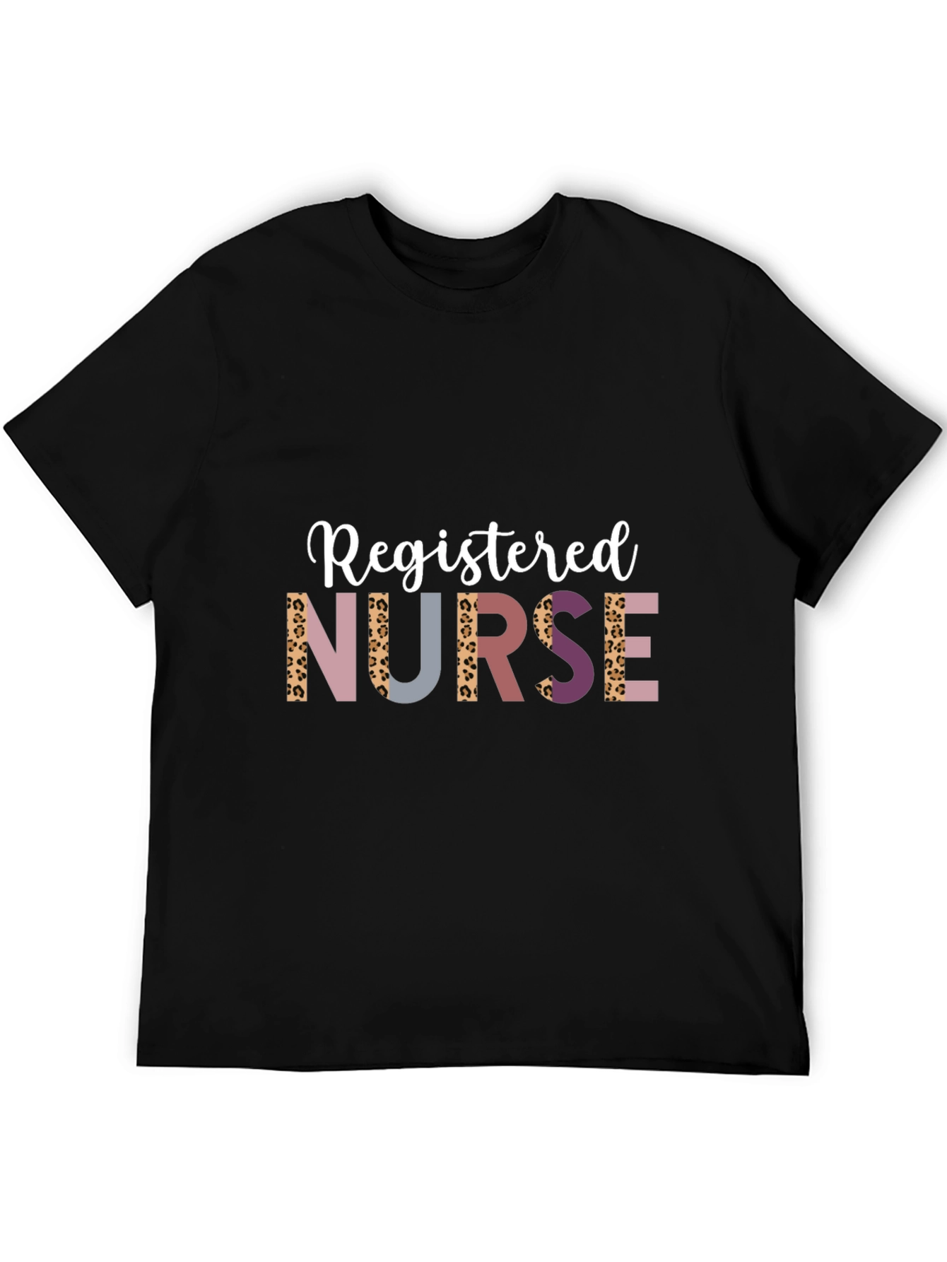 Black Registered Nurse Graphic T-Shirt view 5