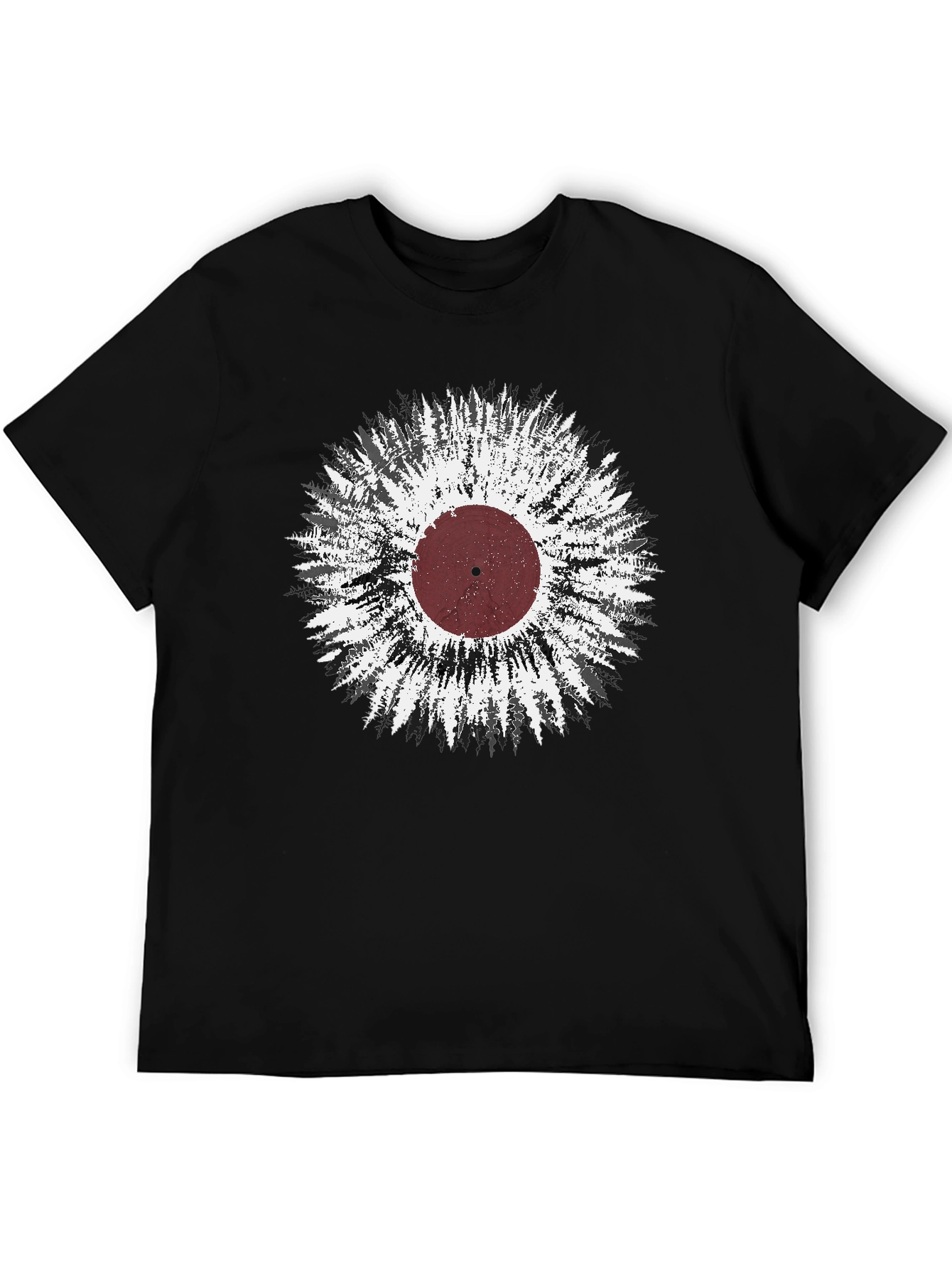 Black Nature Record Graphic T-Shirt view 5