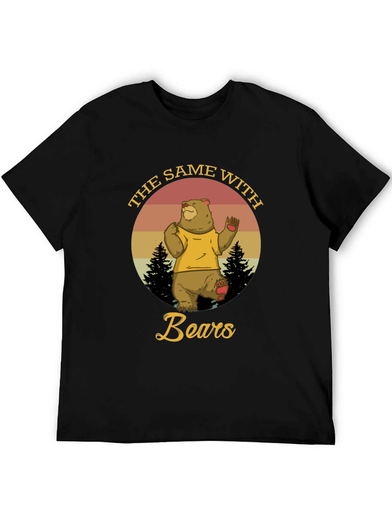 Black The Same With Bears Graphic T-Shirt view 5