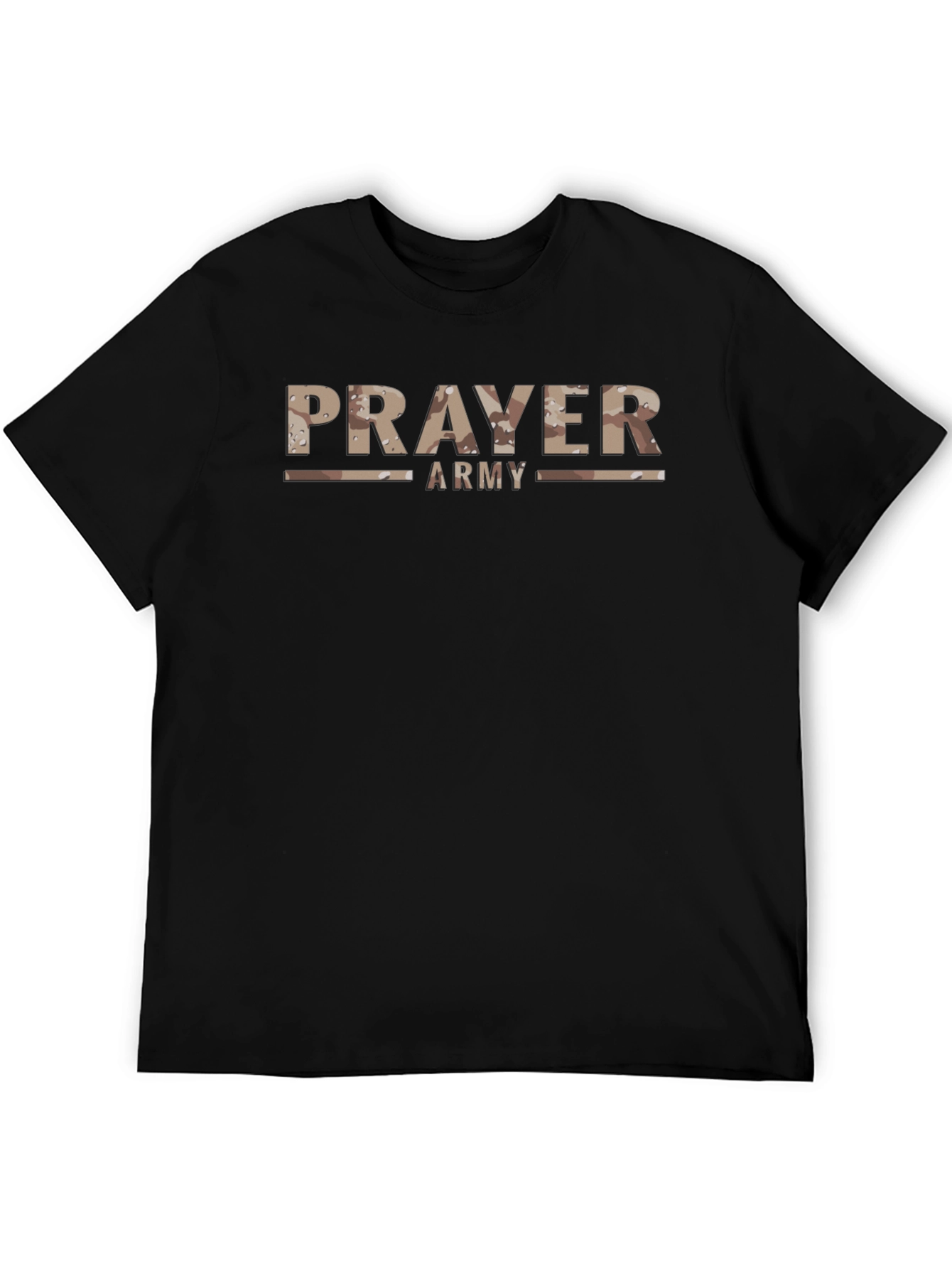 Black Prayer Army Camo Graphic T-Shirt view 5