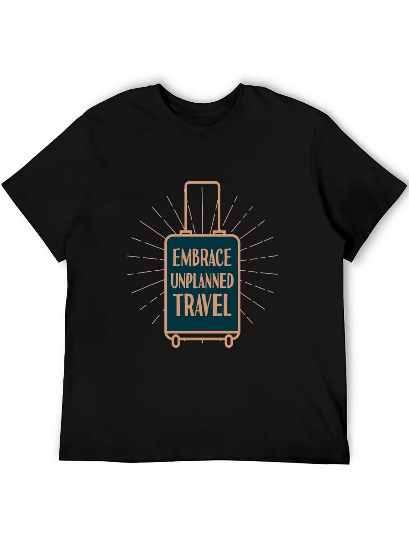 Black Embrace Unplanned Travel Graphic T-Shirt view 5