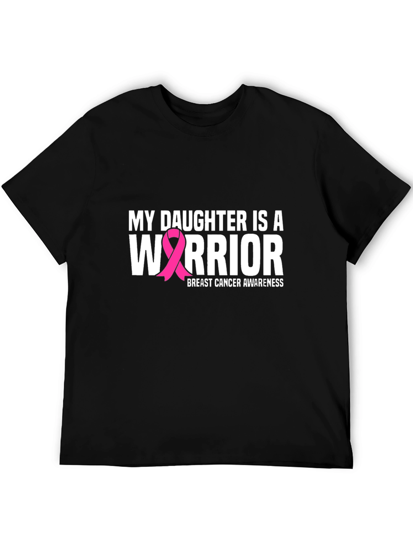 Black Breast Cancer Awareness Warrior T-Shirt view 5