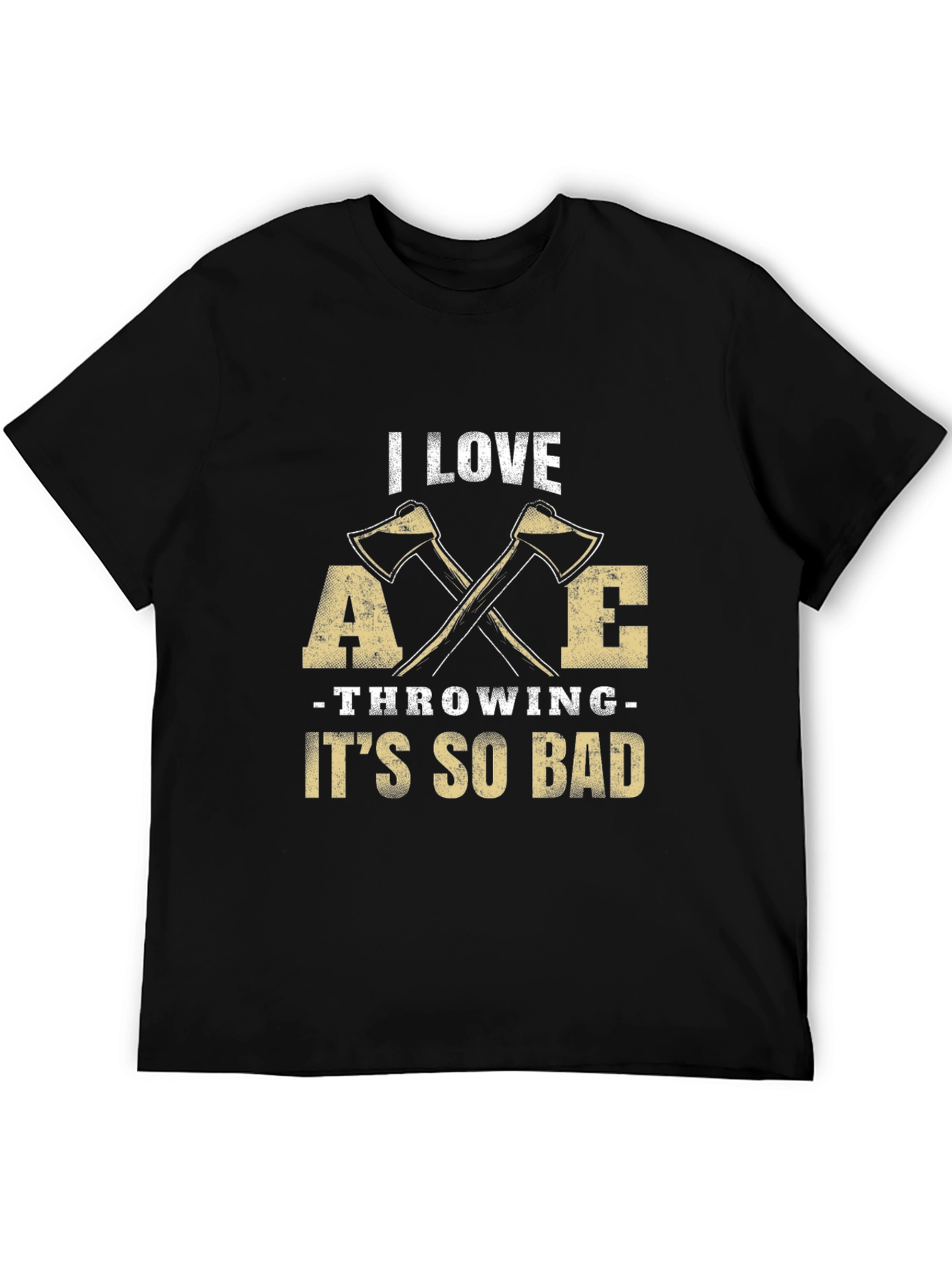 Black Axe Throwing T-Shirt - I Love Axe Throwing - Funny Gift view 5