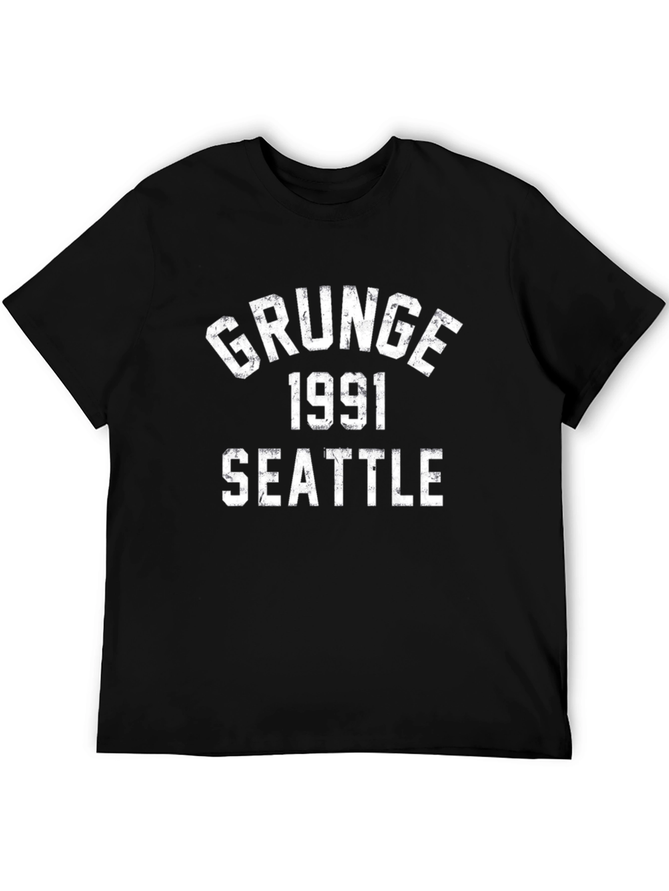 Black Grunge 1991 Seattle Black T-Shirt view 5