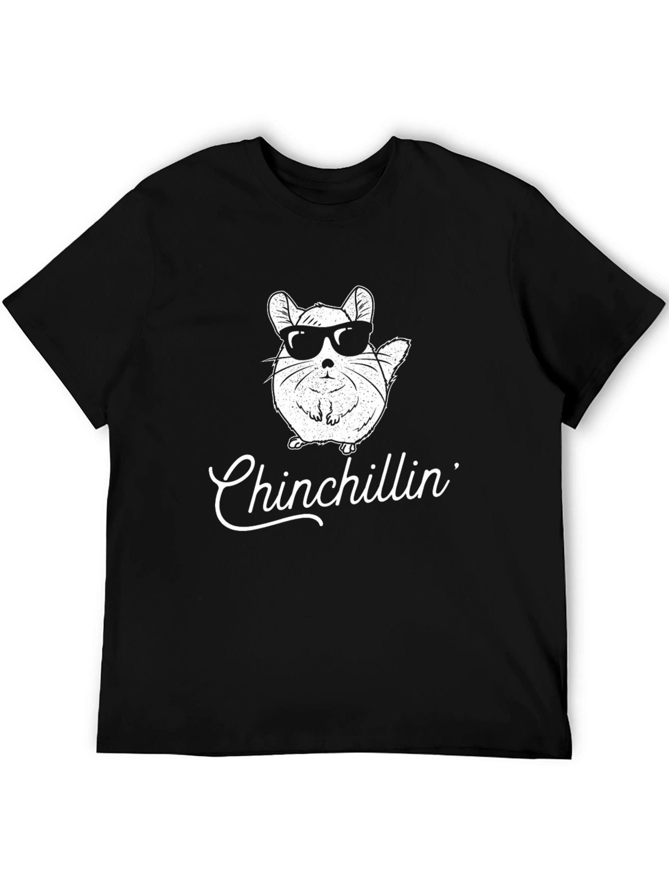Black Chinchillin' Graphic Tee - Cool & Comfy view 5