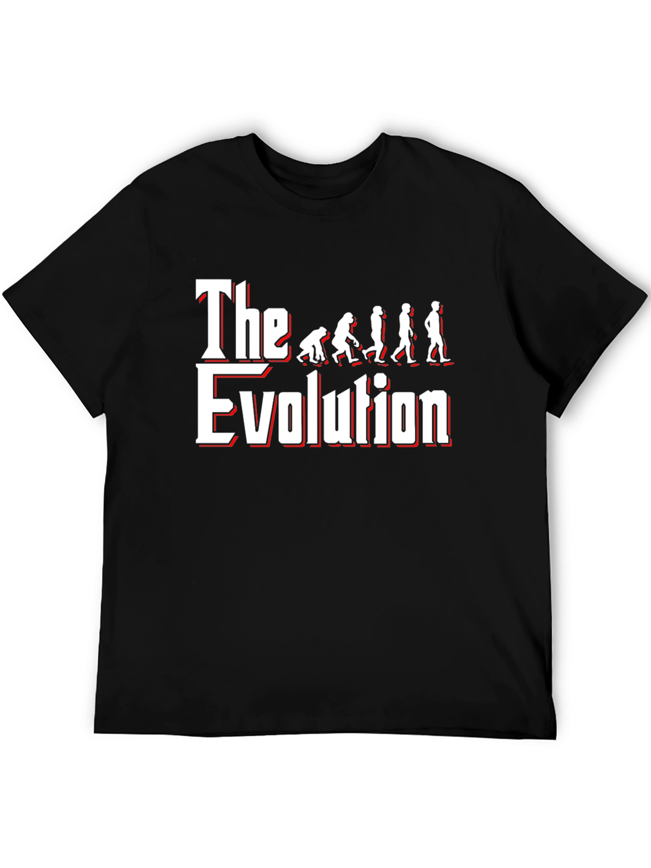 Black Evolution Graphic Tee - Funny Novelty T-Shirt view 5
