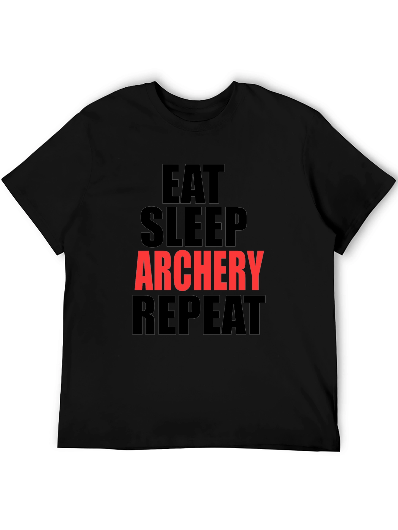 Eat Sleep Archery Repeat Black T-Shirt - 5