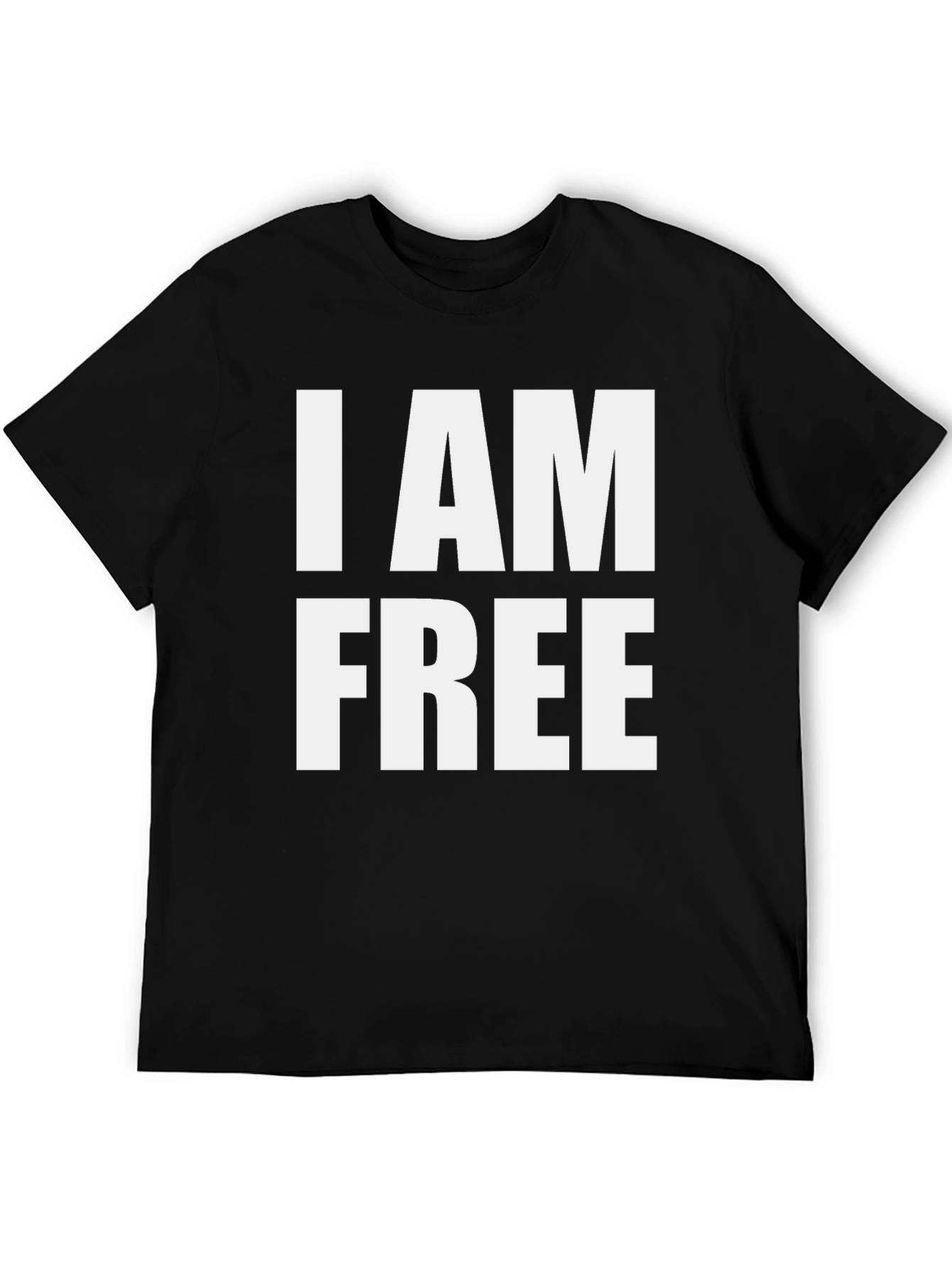 Black I AM FREE Graphic T-Shirt - Statement Tee view 5