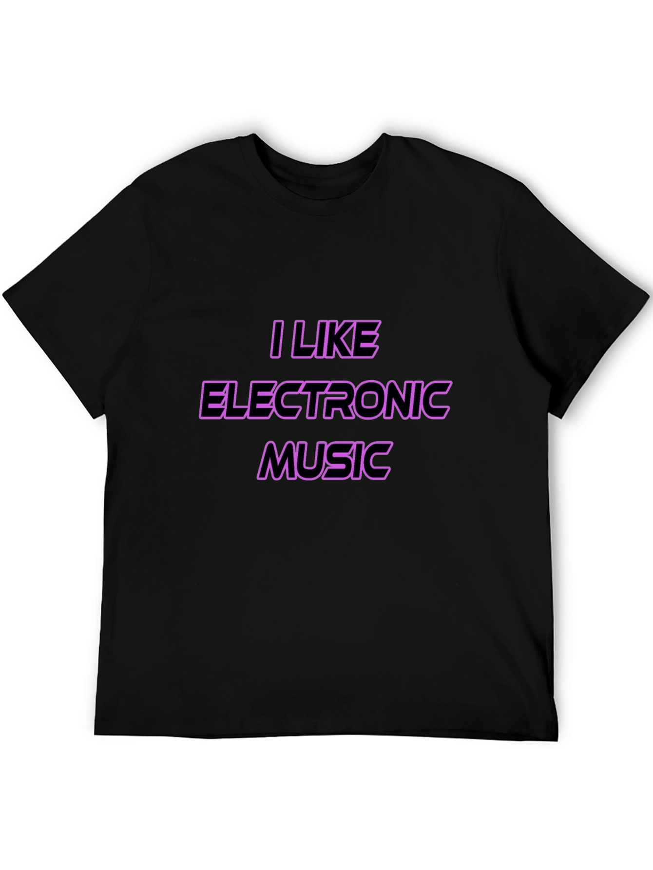 Black I Like Electronic Music Black T-Shirt view 5