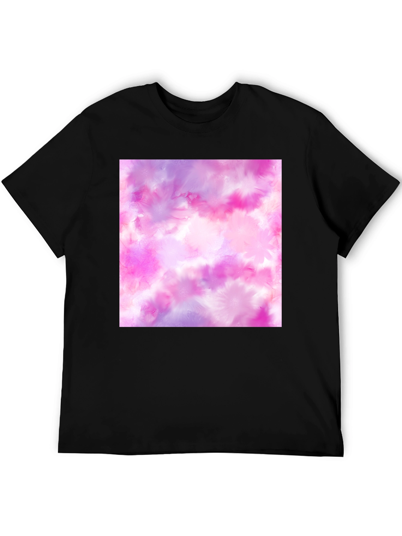 Black Watercolor Tie-Dye Graphic Tee view 5