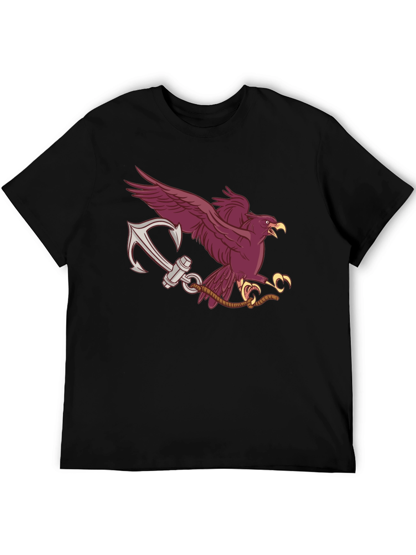 Black Eagle and Anchor Graphic Tee view 5