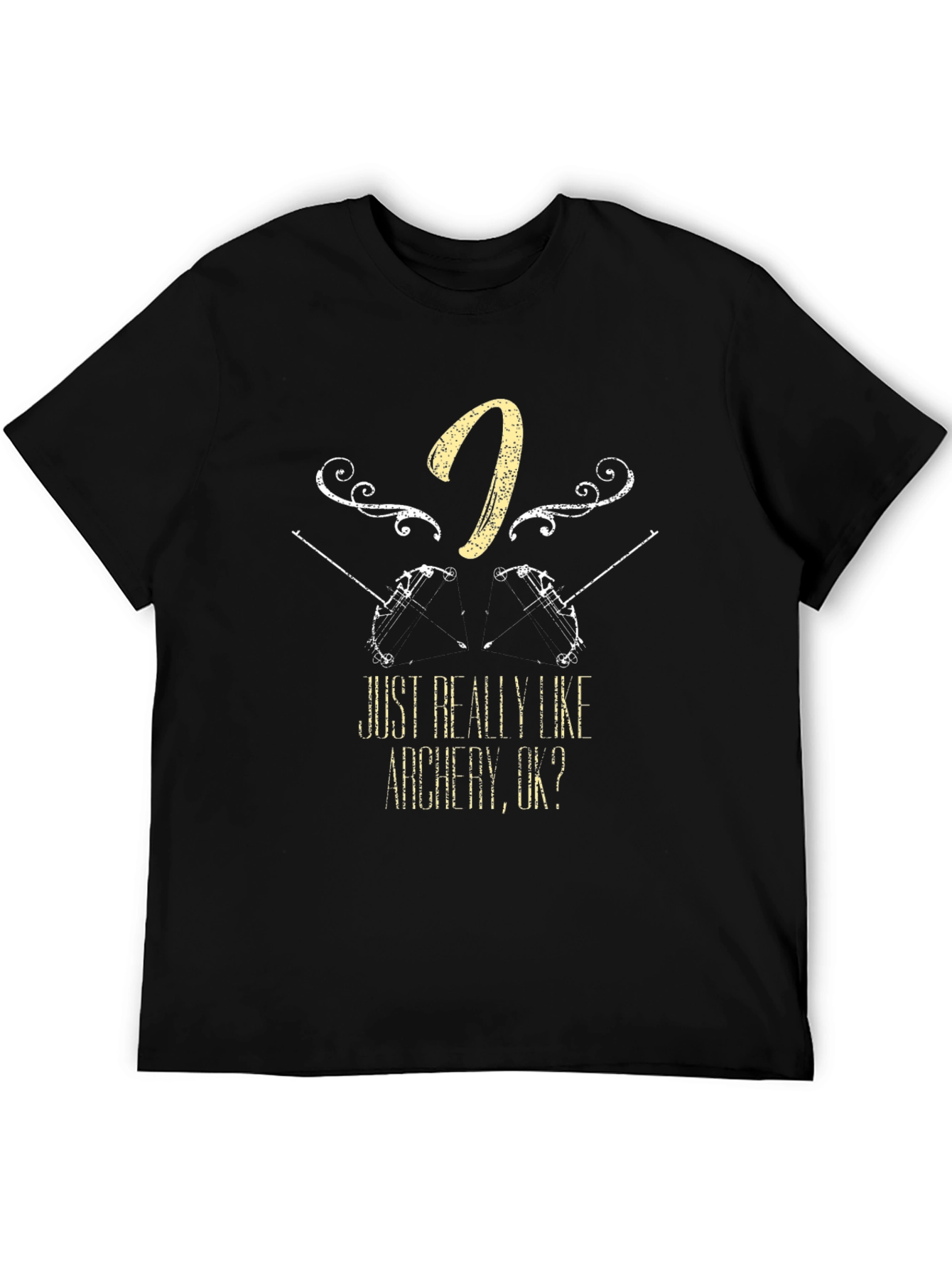 Black Archery Fan T-Shirt - 'I Just Really Like Archery, OK?' Tee view 5