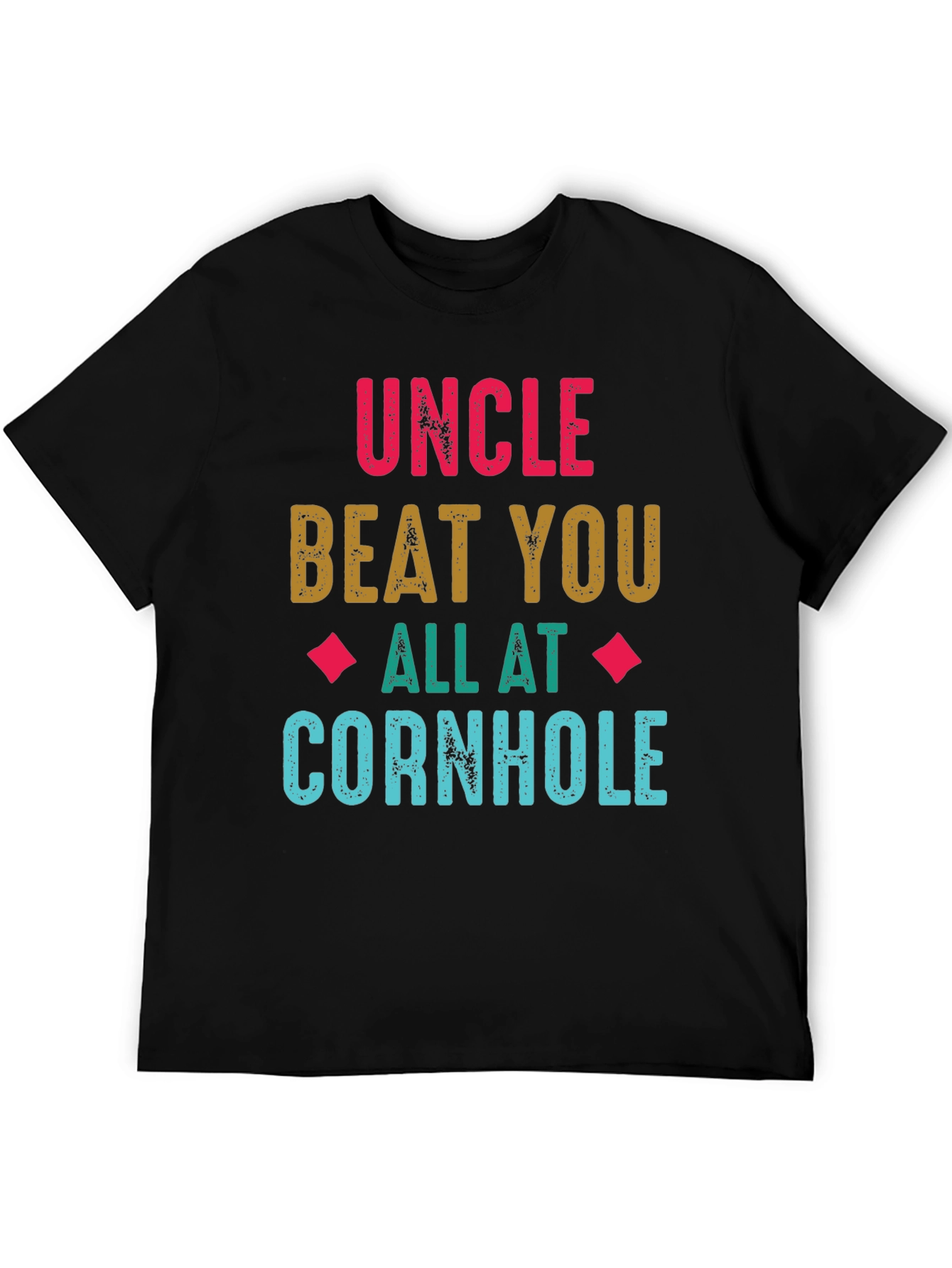 Black Uncle Cornhole T-Shirt - Funny Family Game Day Tee view 5