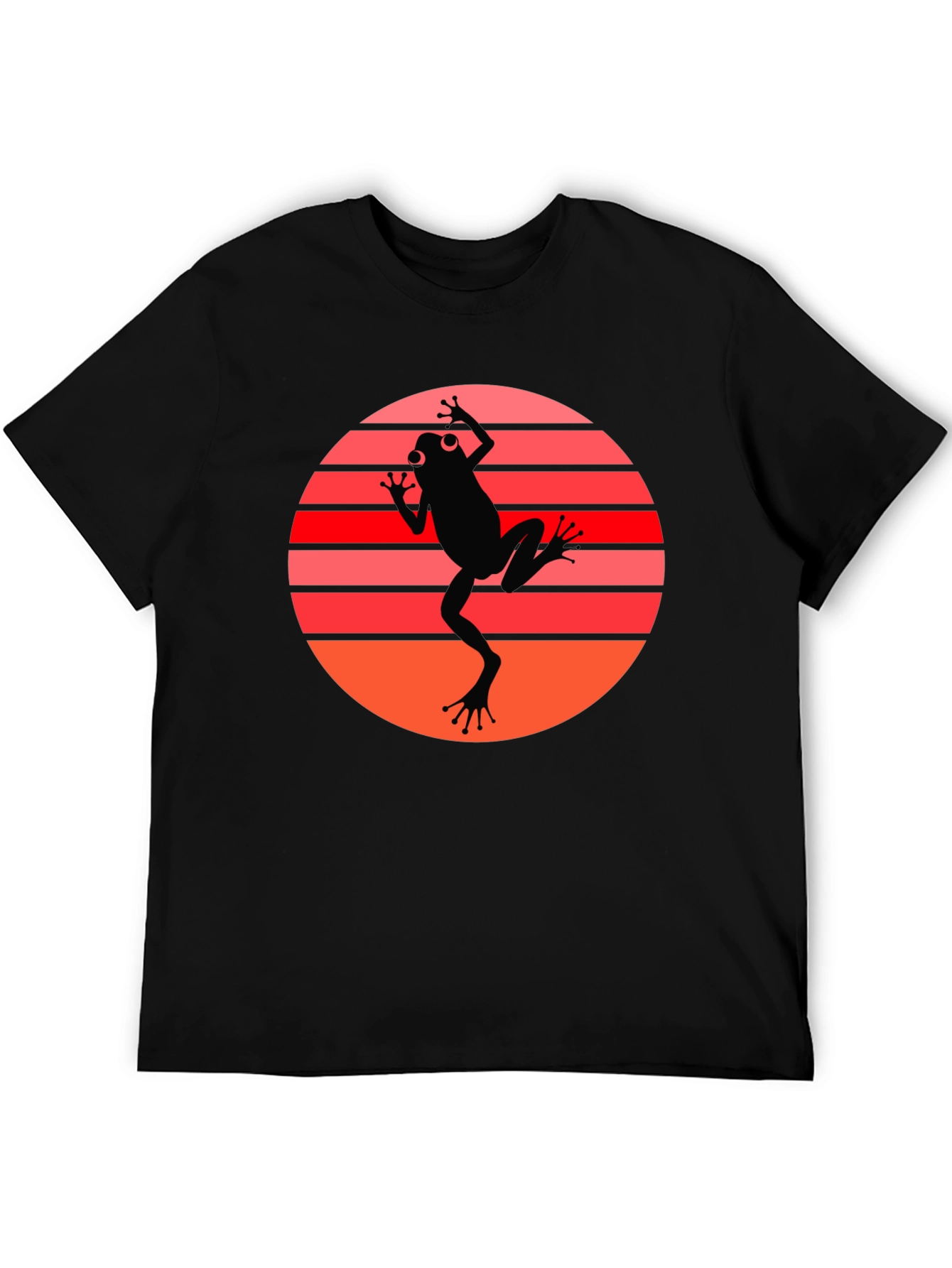 Black Frog Sunset Graphic Tee - Cool Retro Style view 5