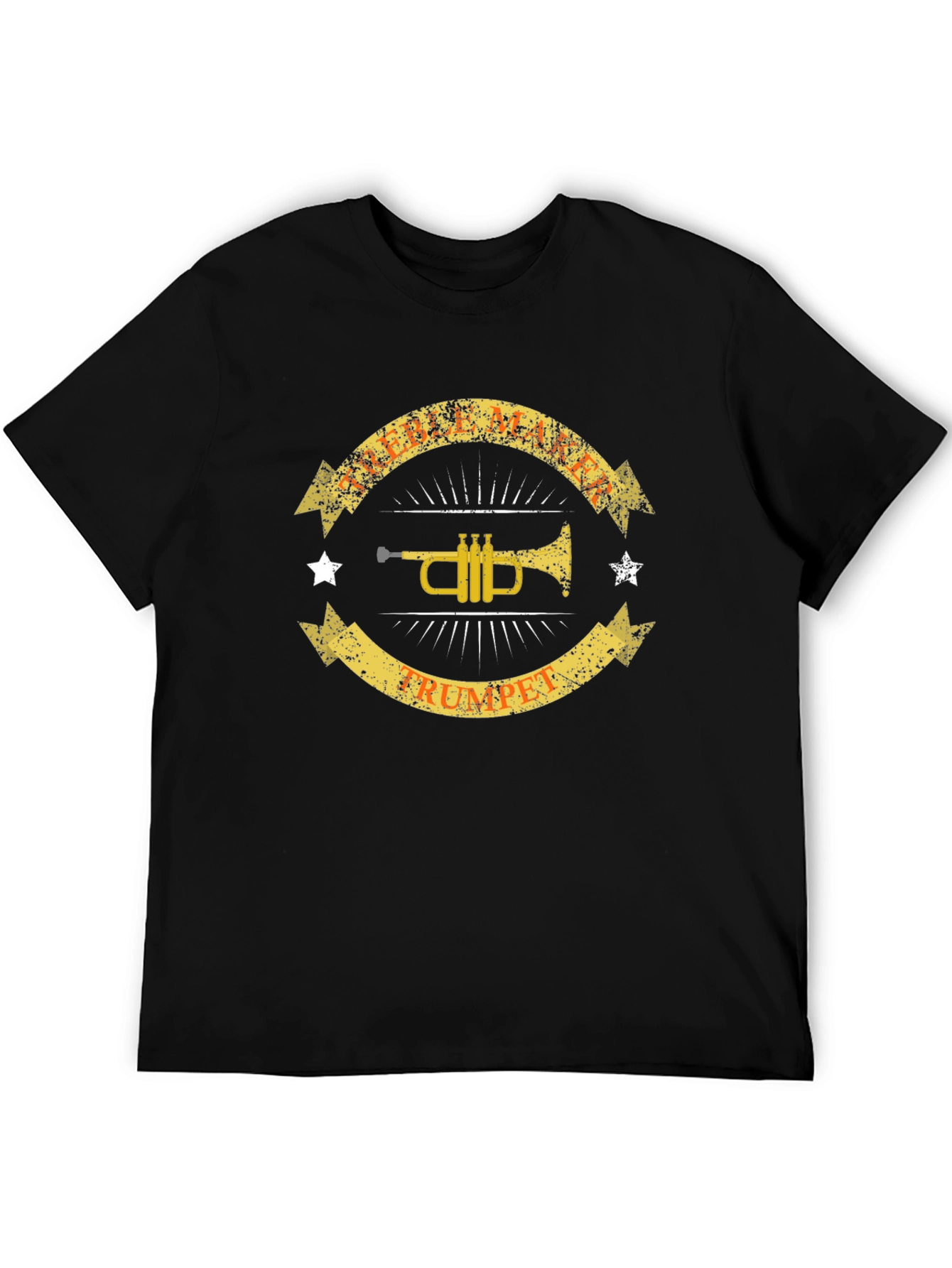 Black Trumpet Graphic Tee - Music Lover T-Shirt view 5