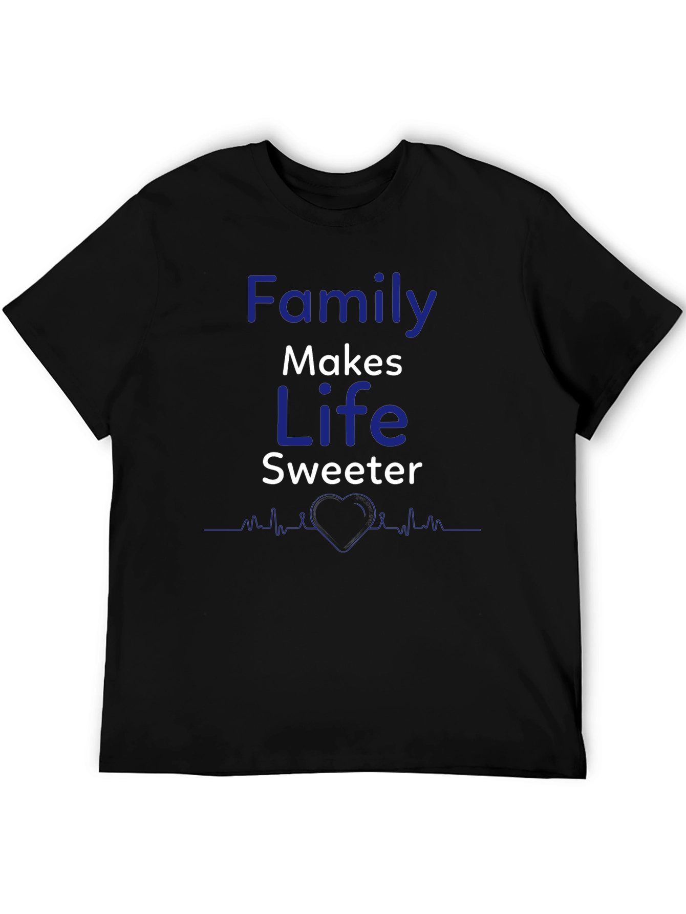 Black Family Makes Life Sweeter Black T-Shirt view 5