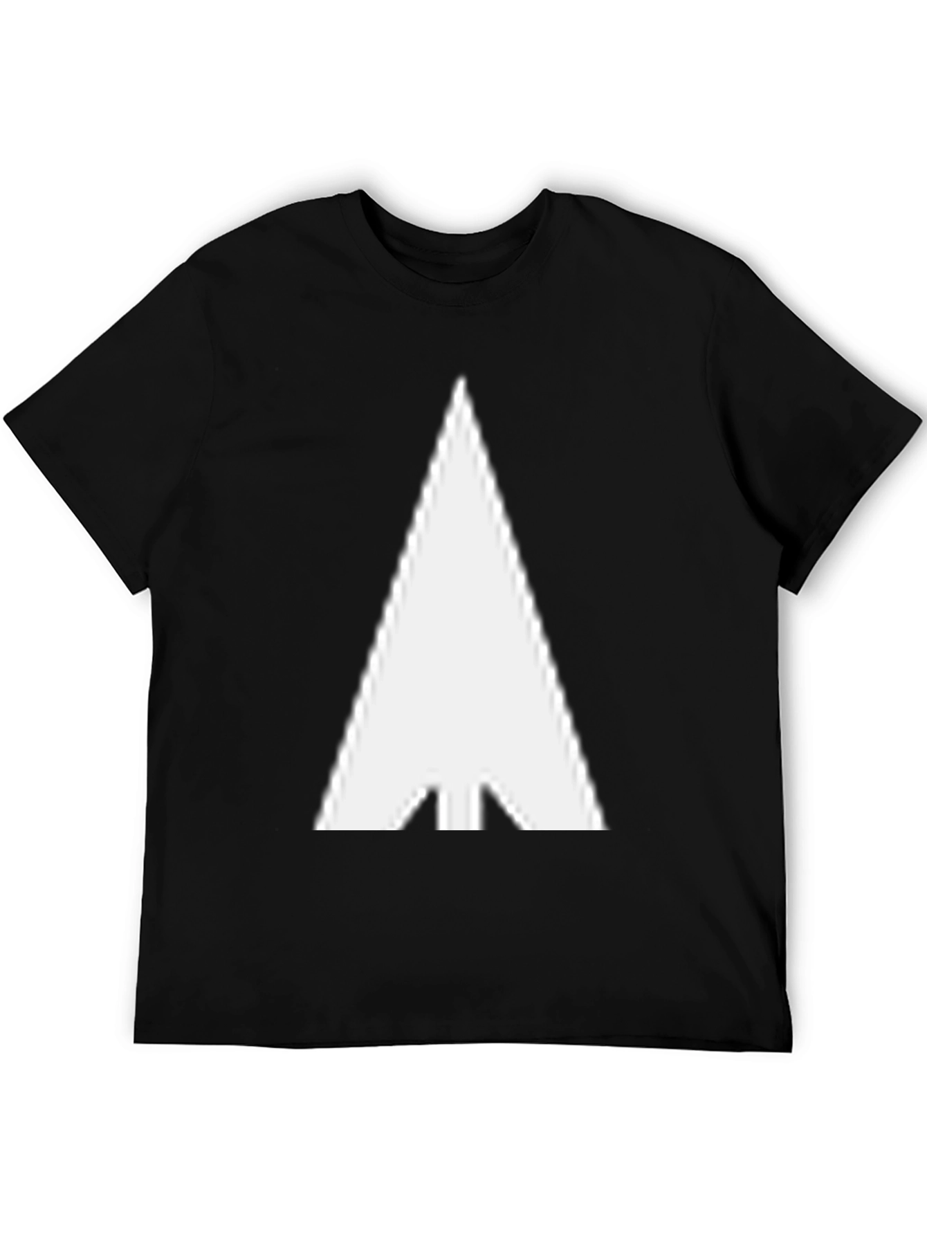 Black Modern White Arrow Graphic Tee view 5