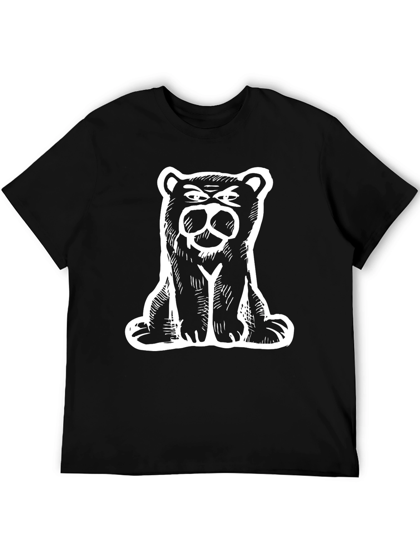 Black Bear Graphic Print Black T-Shirt view 5