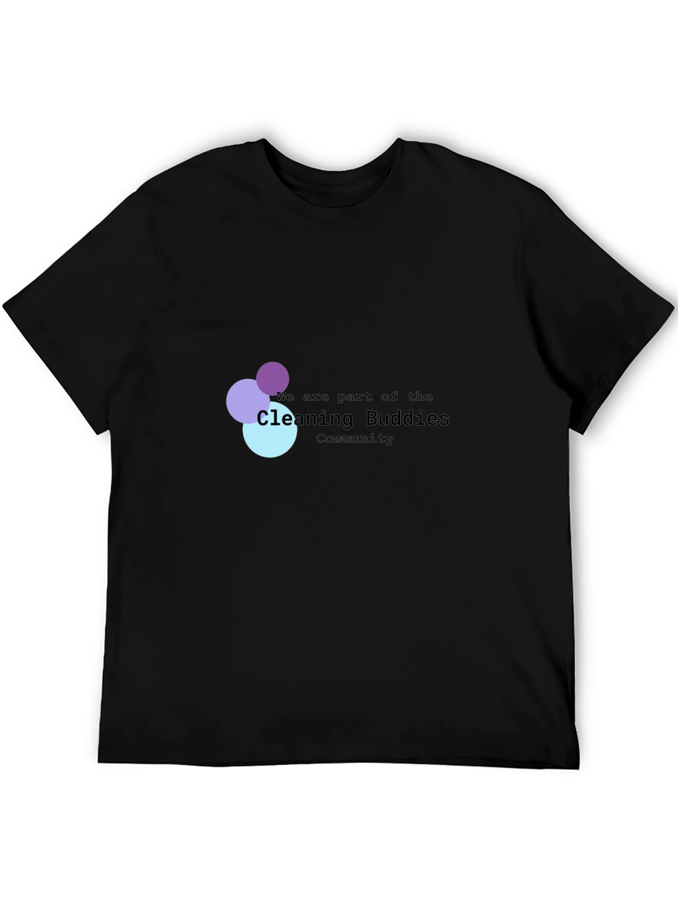 Black Cleaning Buddies Community Black T-Shirt view 5