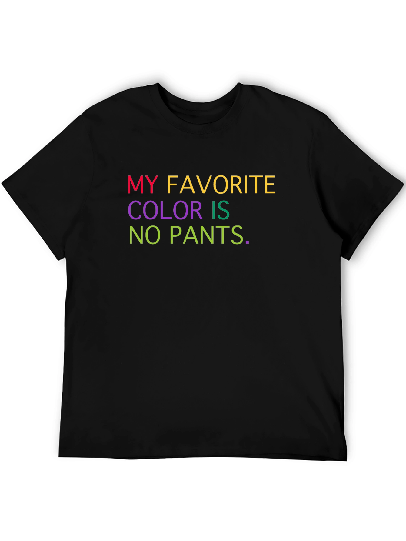 Black Humorous "No Pants" Graphic Tee view 5