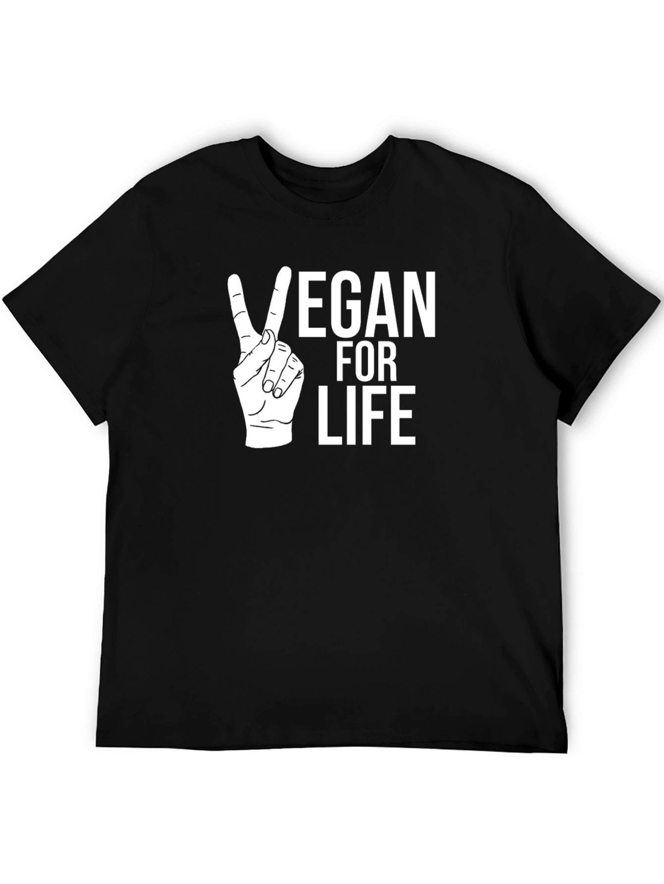 Black Vegan for Life T-Shirt view 5