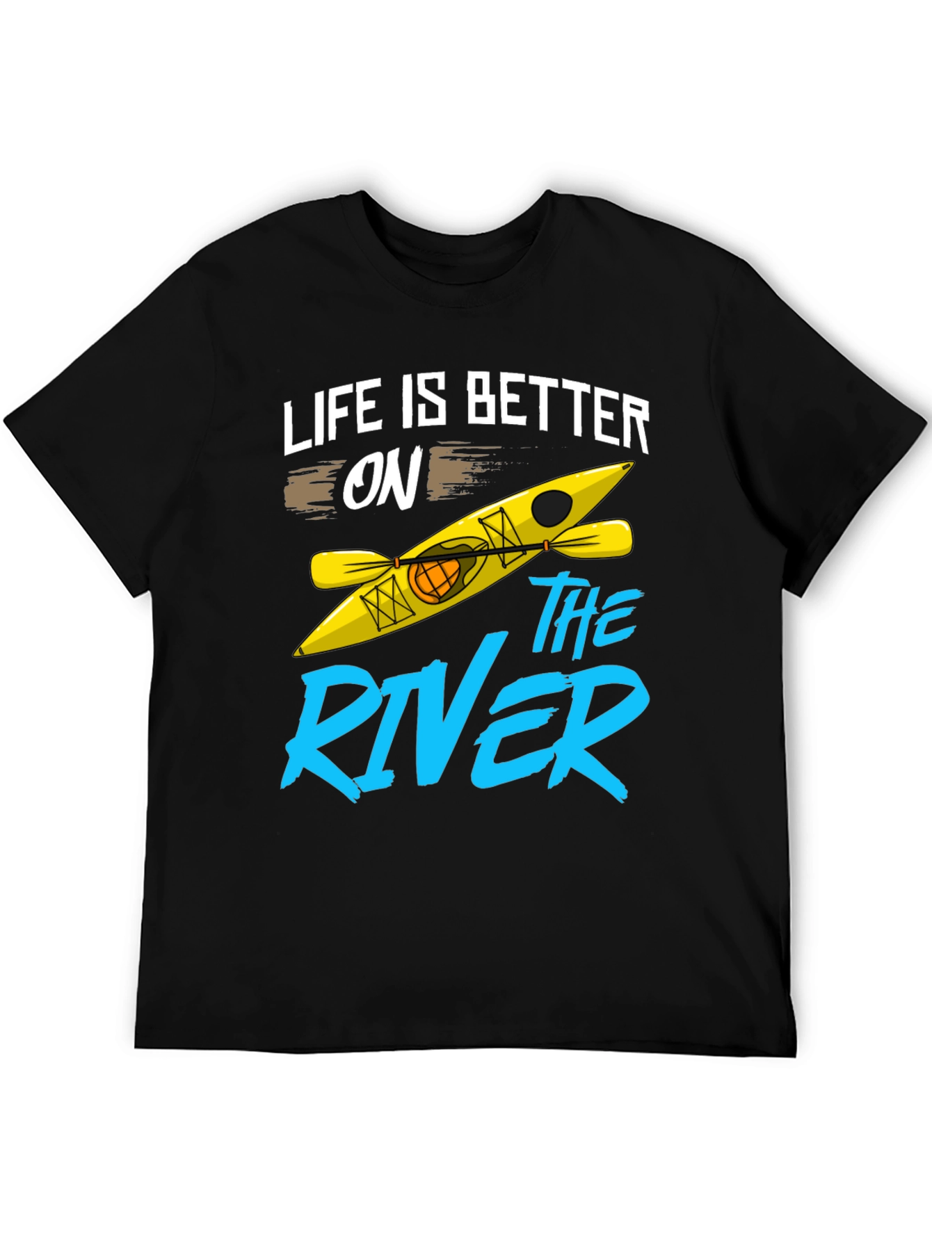 Black Life is Better on the River Kayak T-Shirt view 5