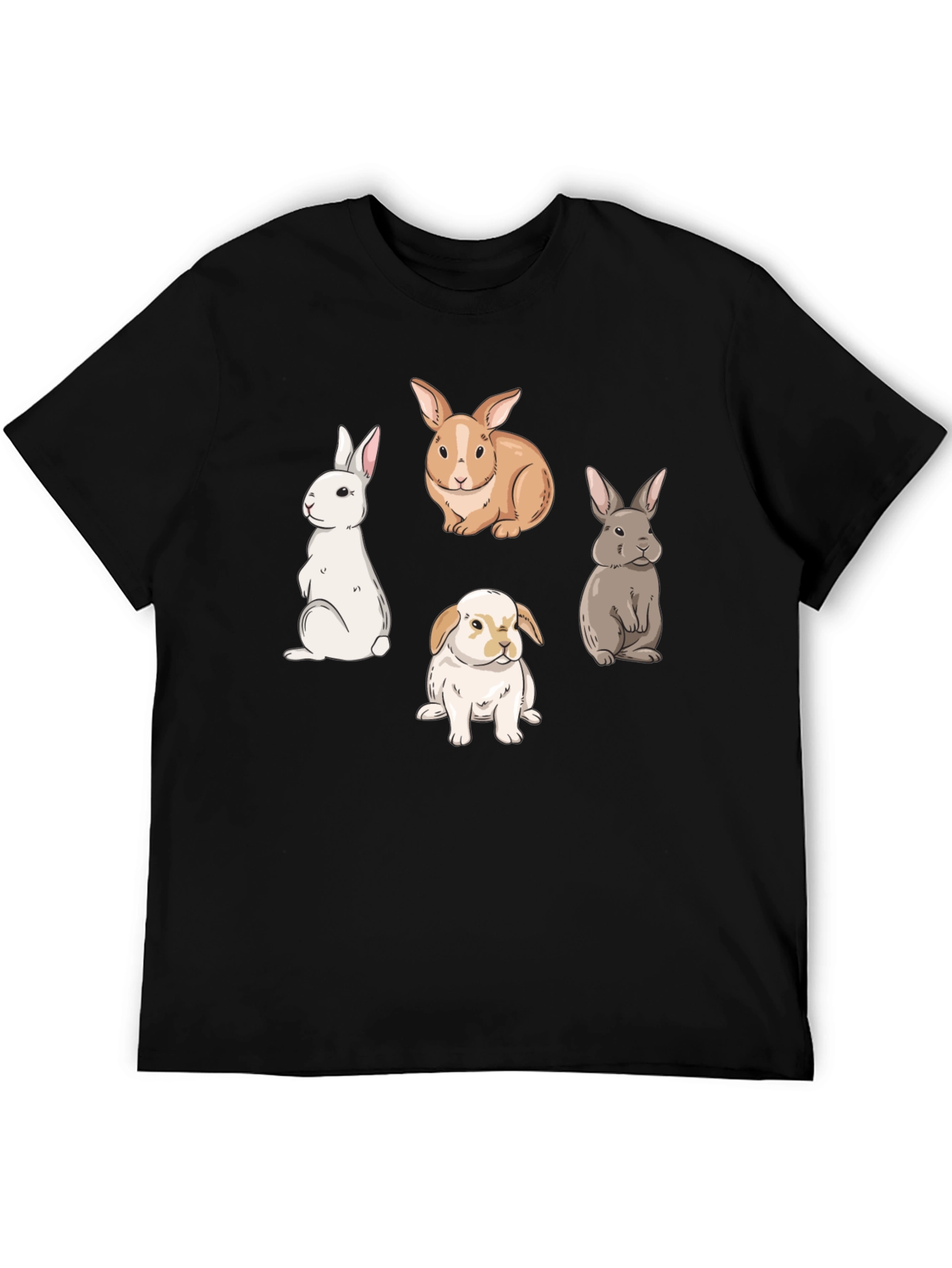 Black Rabbit Graphic T-Shirt - Easter Gift view 5