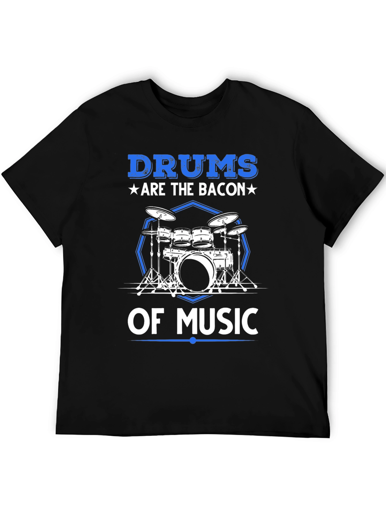 Black Drums are the Bacon of Music T-Shirt view 5