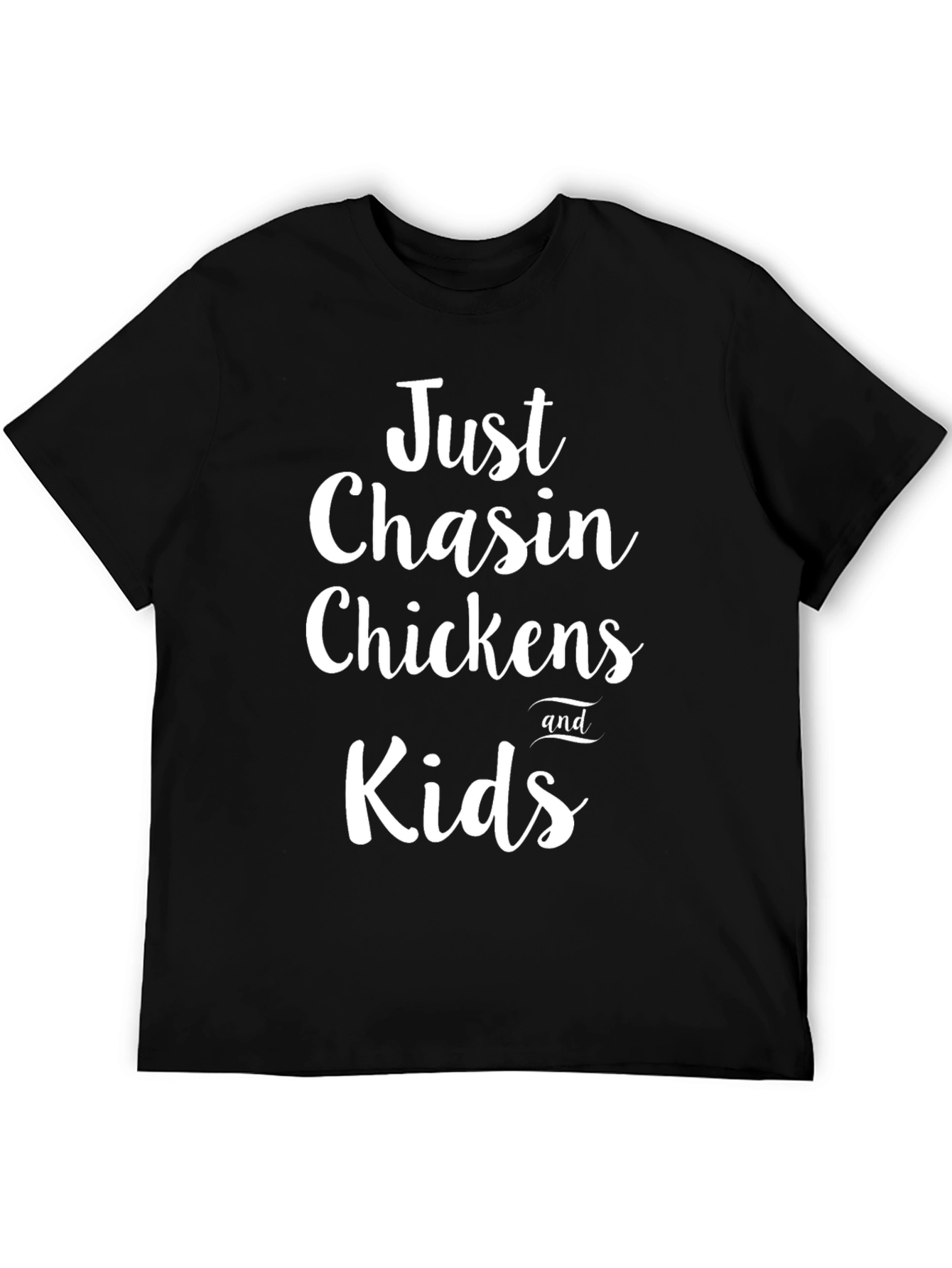 Black Just Chasin Chickens and Kids Graphic Tee view 5